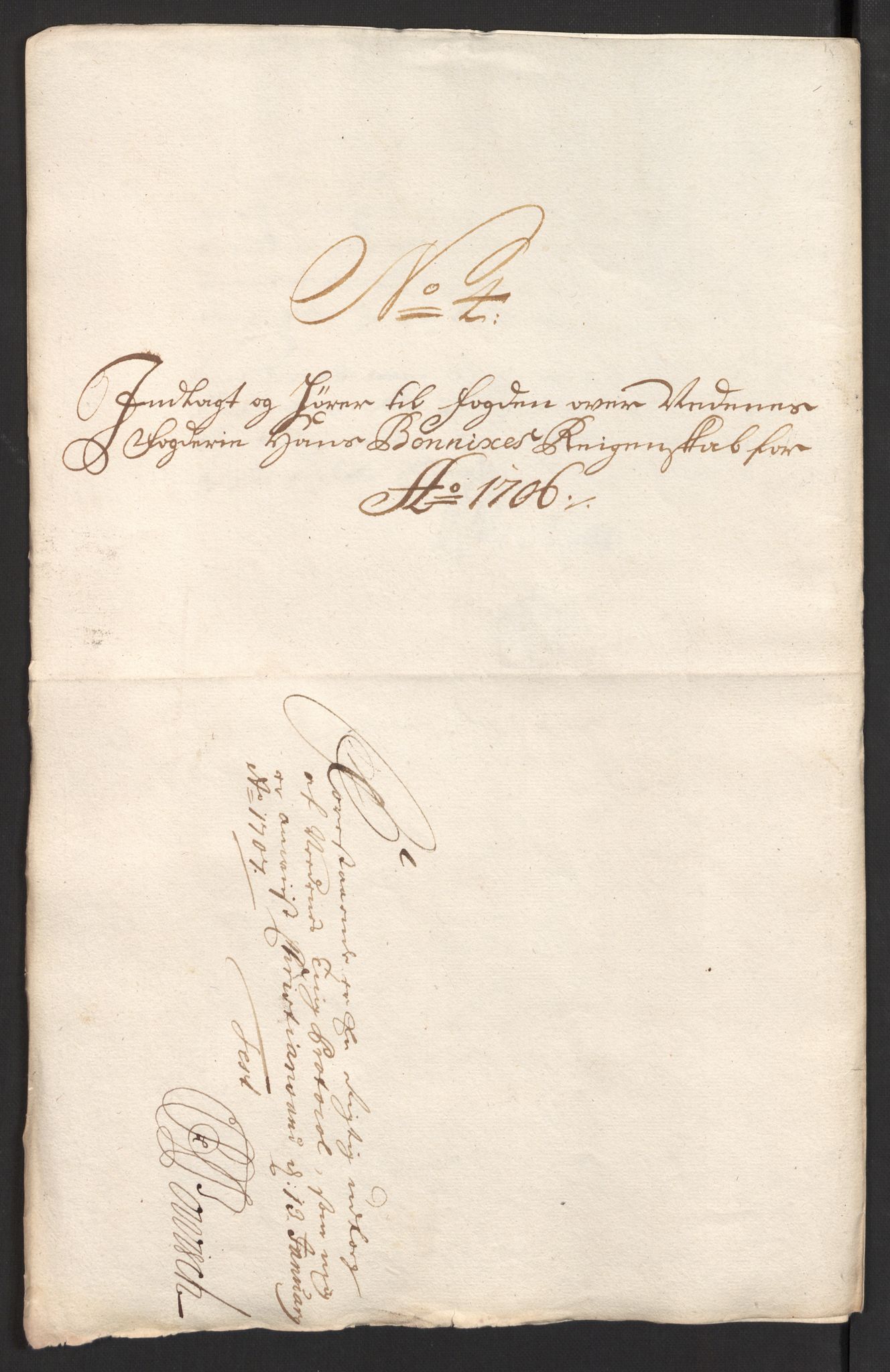 Rentekammeret inntil 1814, Reviderte regnskaper, Fogderegnskap, AV/RA-EA-4092/R39/L2318: Fogderegnskap Nedenes, 1706-1709, s. 26