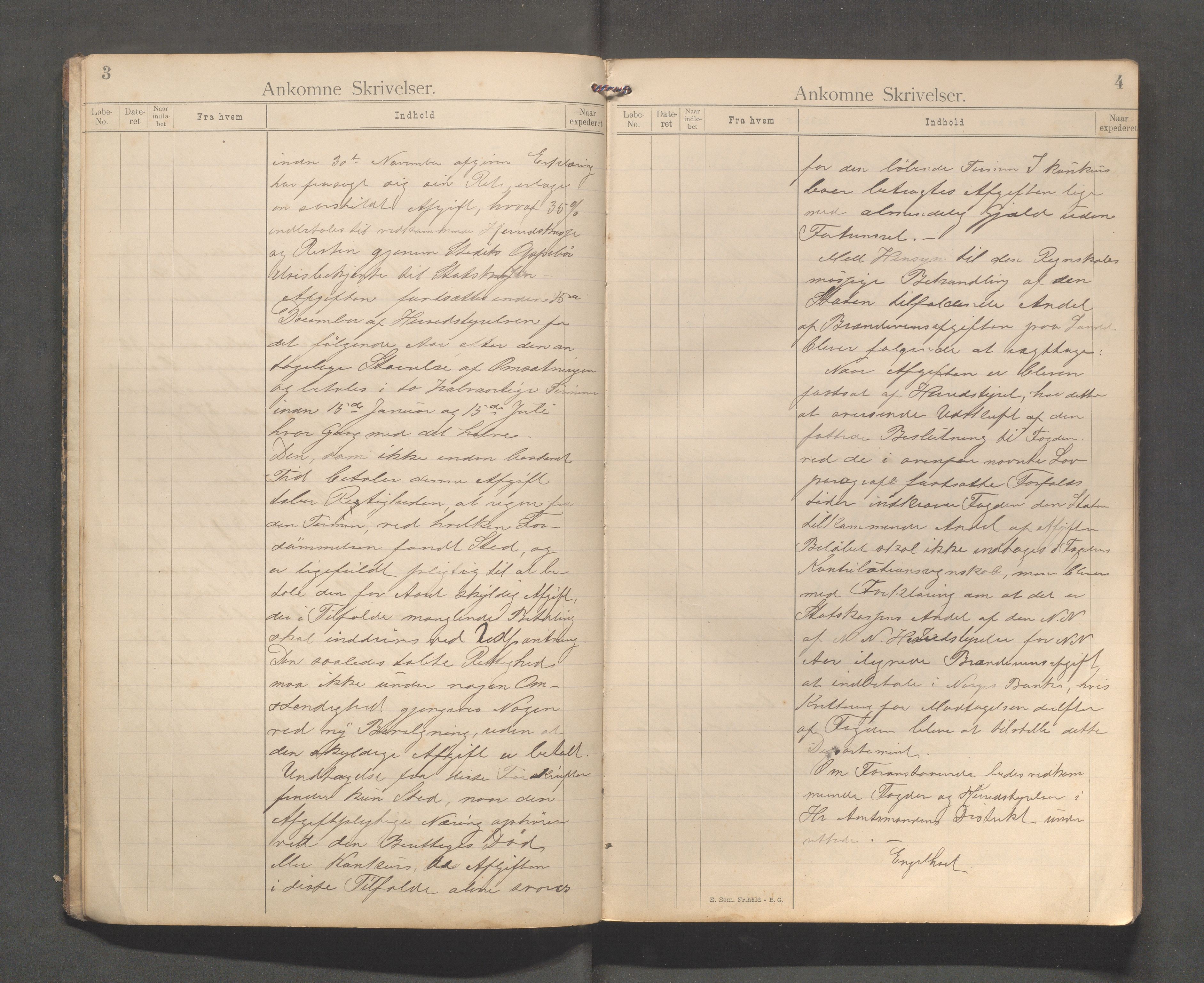 Bjerkreim kommune - Formannskapet/Sentraladministrasjonen, IKAR/K-101531/C/Ca/L0001: Journal, 1896-1911, s. 3-4