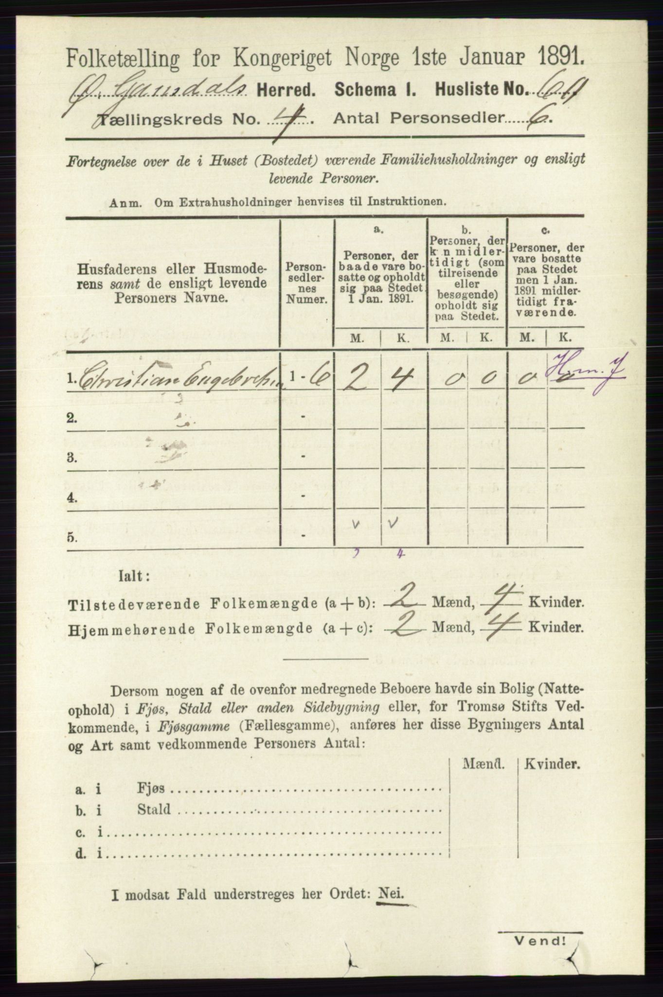 RA, Folketelling 1891 for 0522 Østre Gausdal herred, 1891, s. 2439