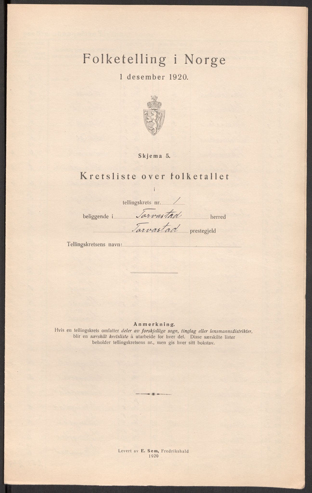 SAST, Folketelling 1920 for 1152 Torvastad herred, 1920, s. 36