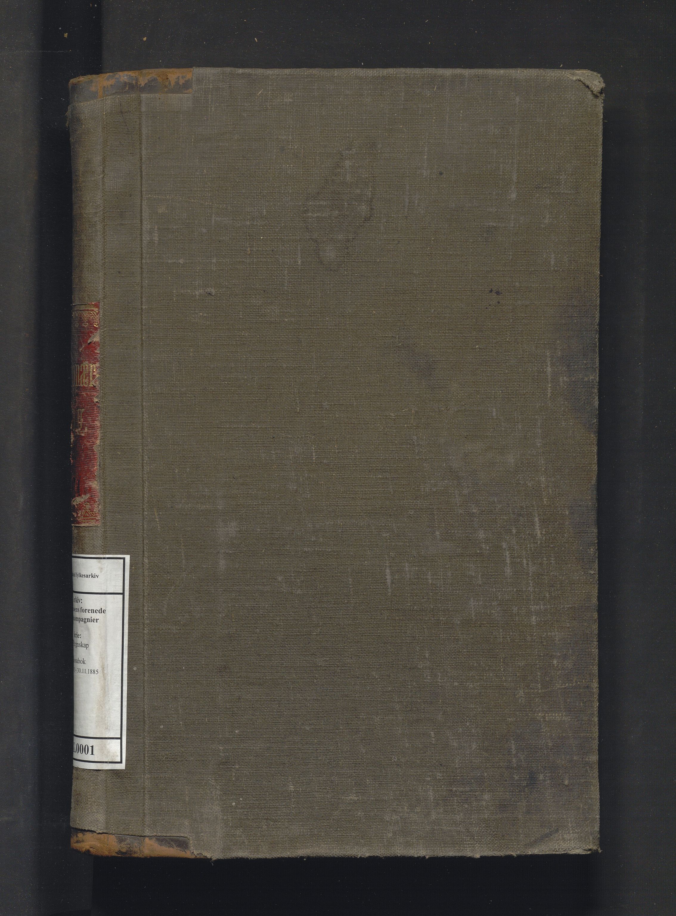 Bømmeløens forenede Grubekompagnier, VLFK/Pa-0020/R/L0001: Kassabok, 1885