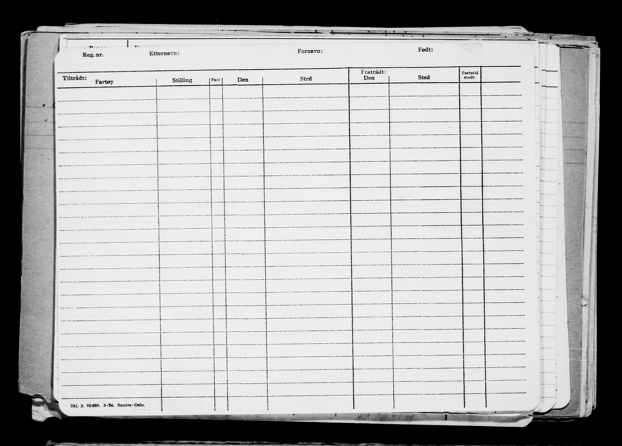 Direktoratet for sjømenn, RA/S-3545/G/Gb/L0207: Hovedkort, 1922, s. 156