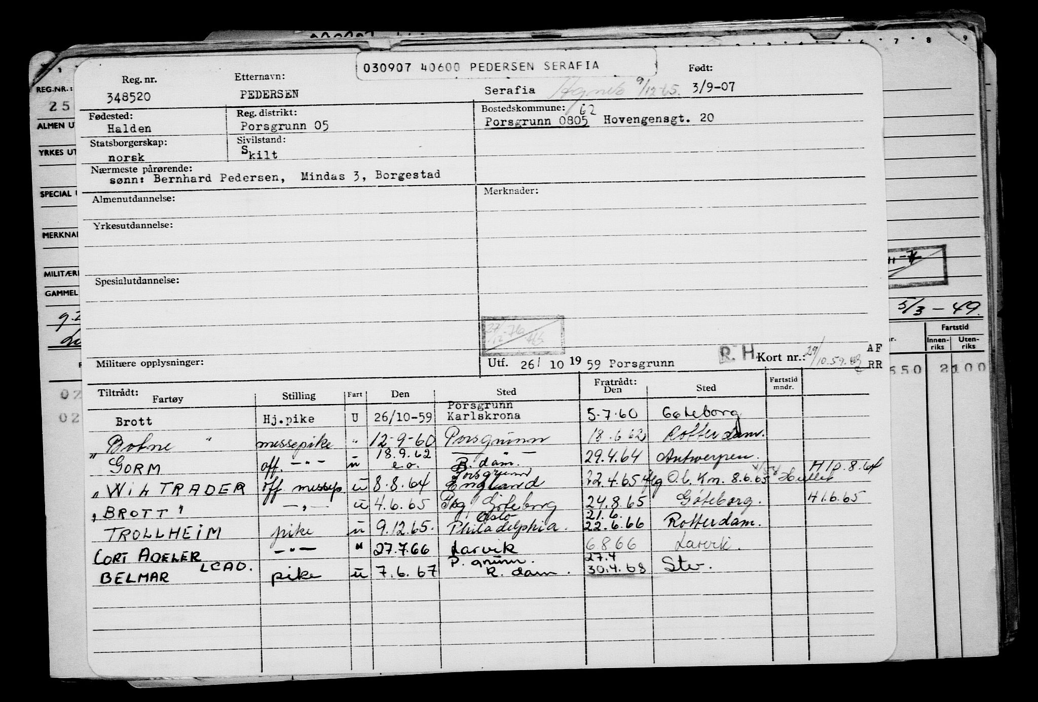 Direktoratet for sjømenn, AV/RA-S-3545/G/Gb/L0073: Hovedkort, 1907, s. 37