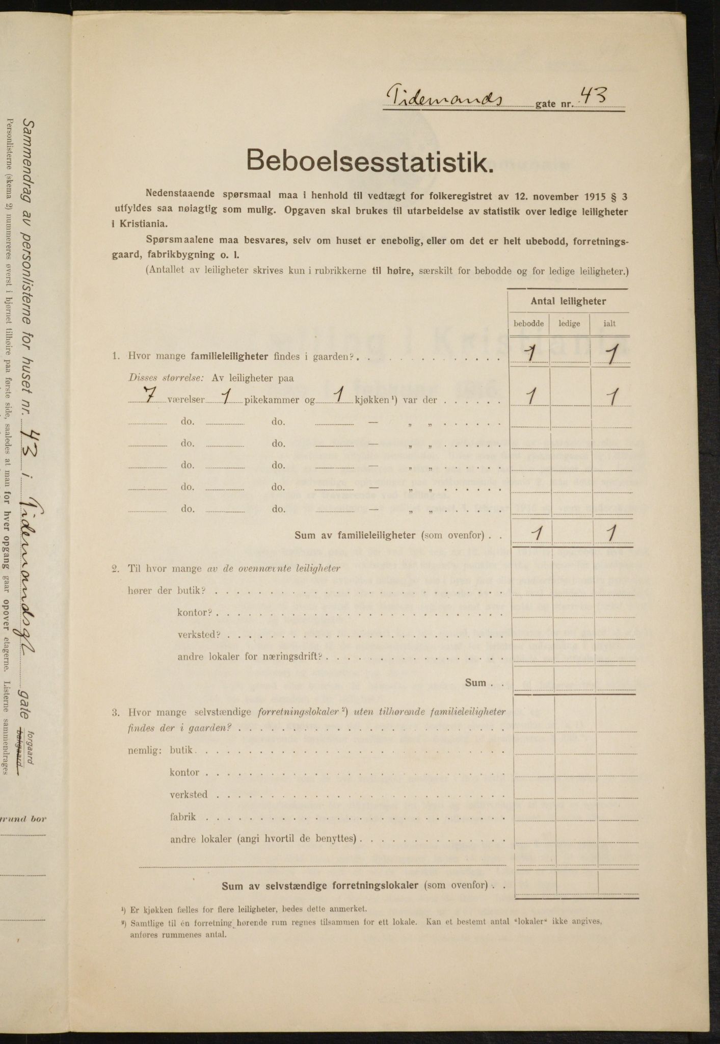 OBA, Kommunal folketelling 1.2.1916 for Kristiania, 1916, s. 114762