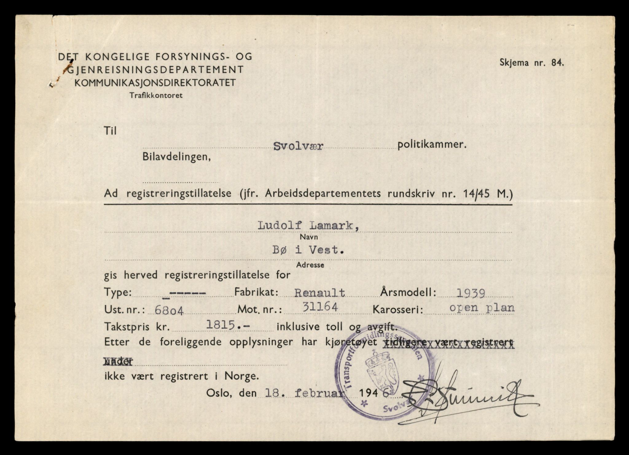 Møre og Romsdal vegkontor - Ålesund trafikkstasjon, AV/SAT-A-4099/F/Fe/L0035: Registreringskort for kjøretøy T 12653 - T 12829, 1927-1998, s. 2998