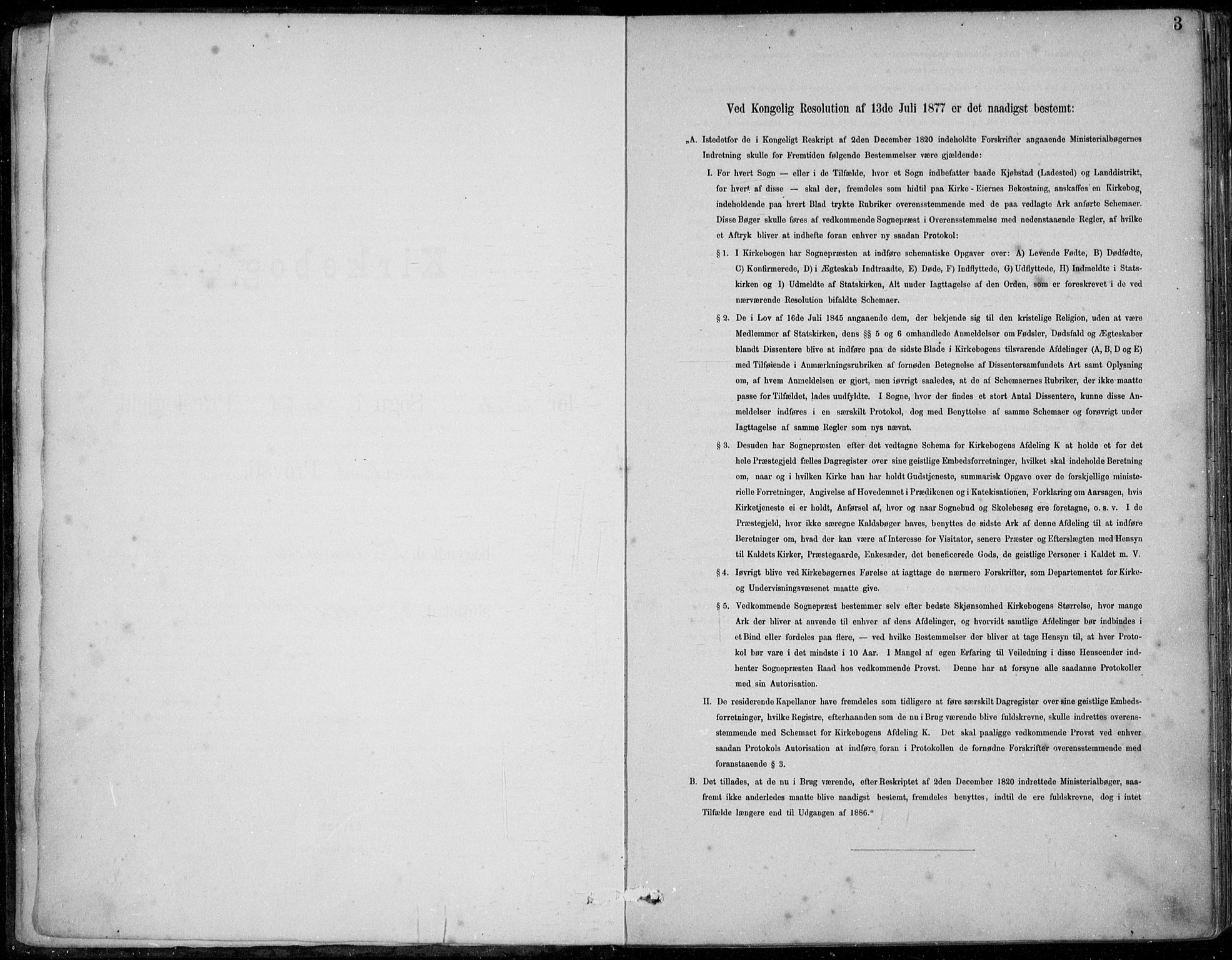 Årstad Sokneprestembete, SAB/A-79301/H/Haa/L0006: Ministerialbok nr. B 1, 1886-1901, s. 3