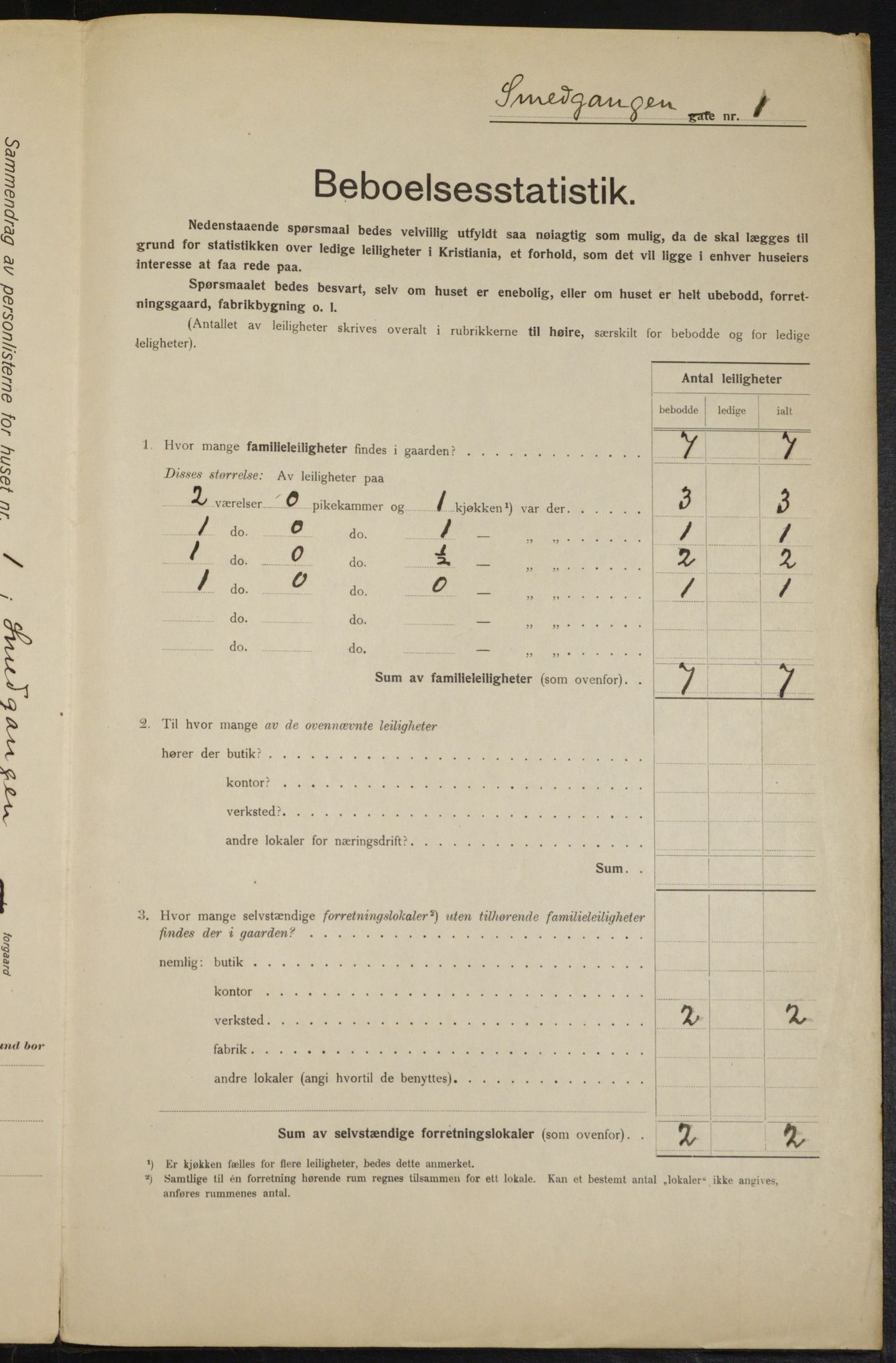 OBA, Kommunal folketelling 1.2.1915 for Kristiania, 1915, s. 96972