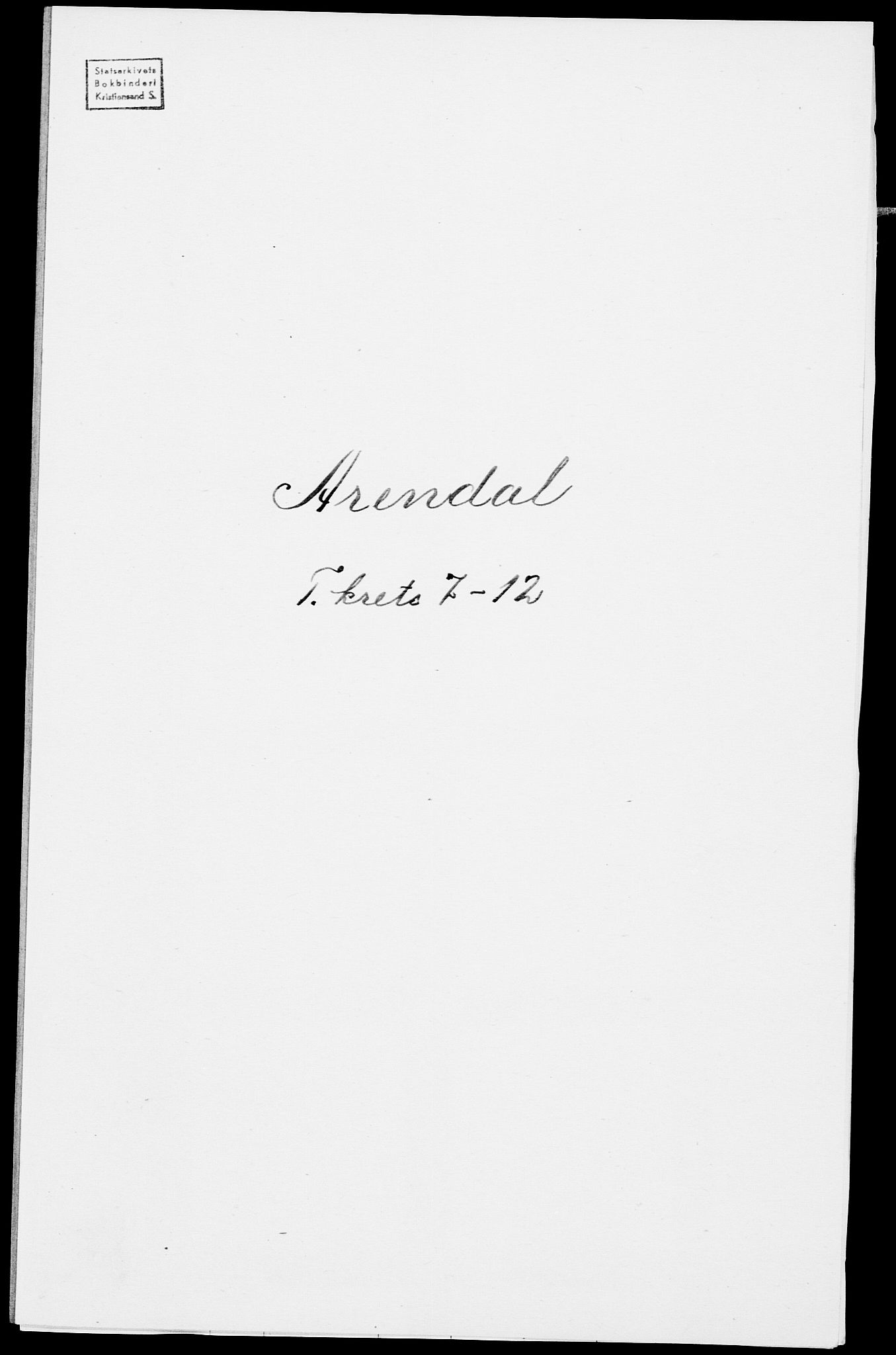 SAK, Folketelling 1875 for 0903P Arendal prestegjeld, 1875, s. 192
