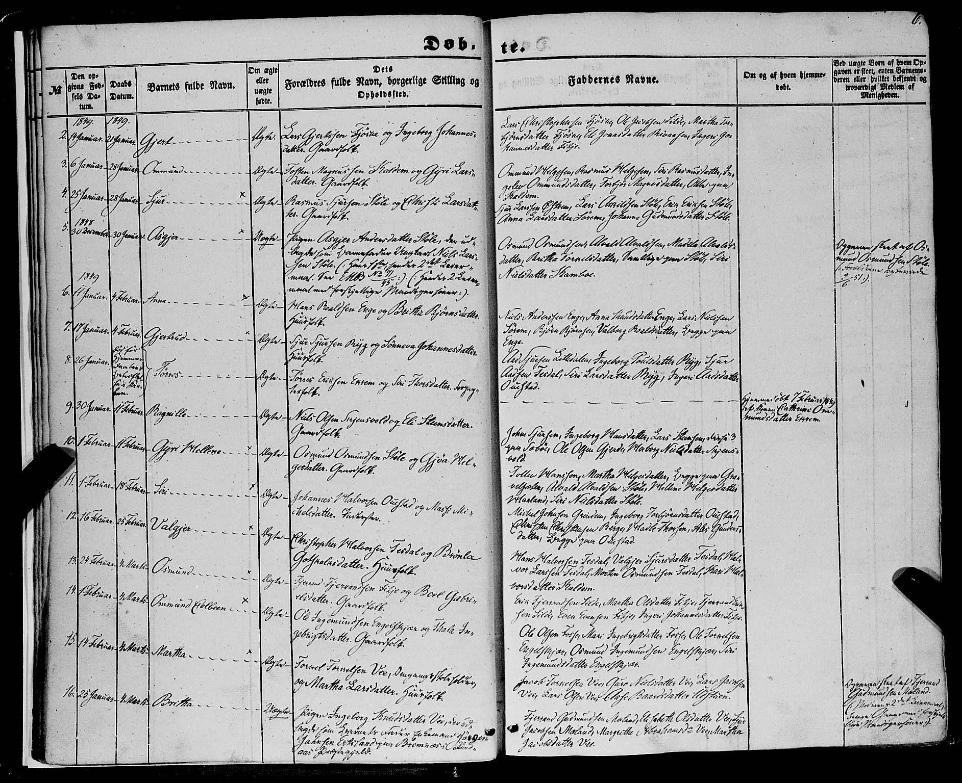 Etne sokneprestembete, AV/SAB-A-75001/H/Haa: Ministerialbok nr. A 8, 1848-1862, s. 6