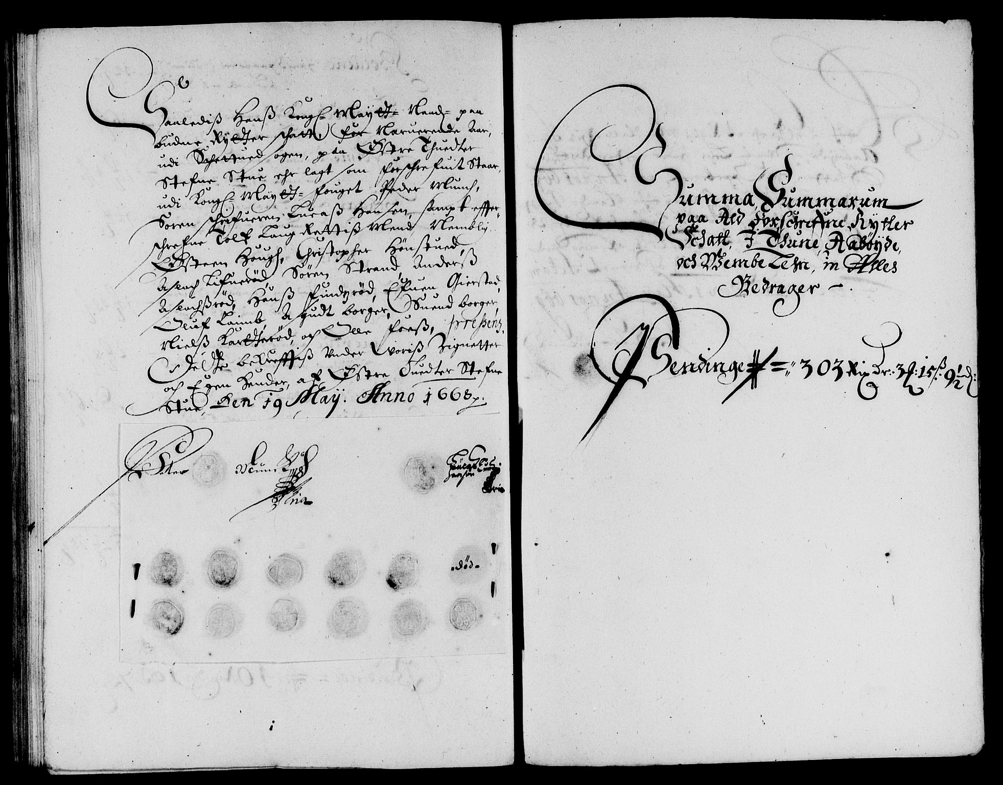 Rentekammeret inntil 1814, Reviderte regnskaper, Lensregnskaper, AV/RA-EA-5023/R/Rb/Rbc/L0012: Tune, Åbygge og Veme len, 1665-1668