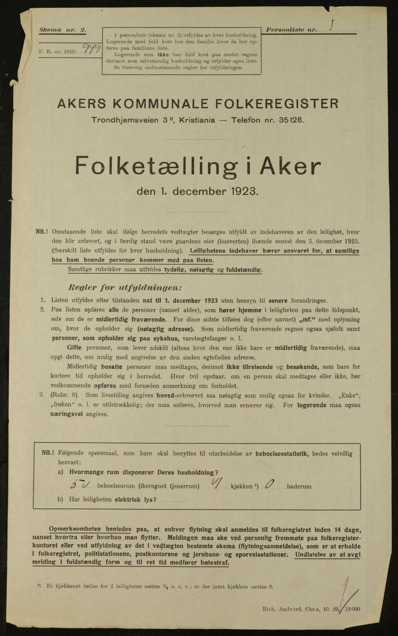 , Kommunal folketelling 1.12.1923 for Aker, 1923, s. 28634