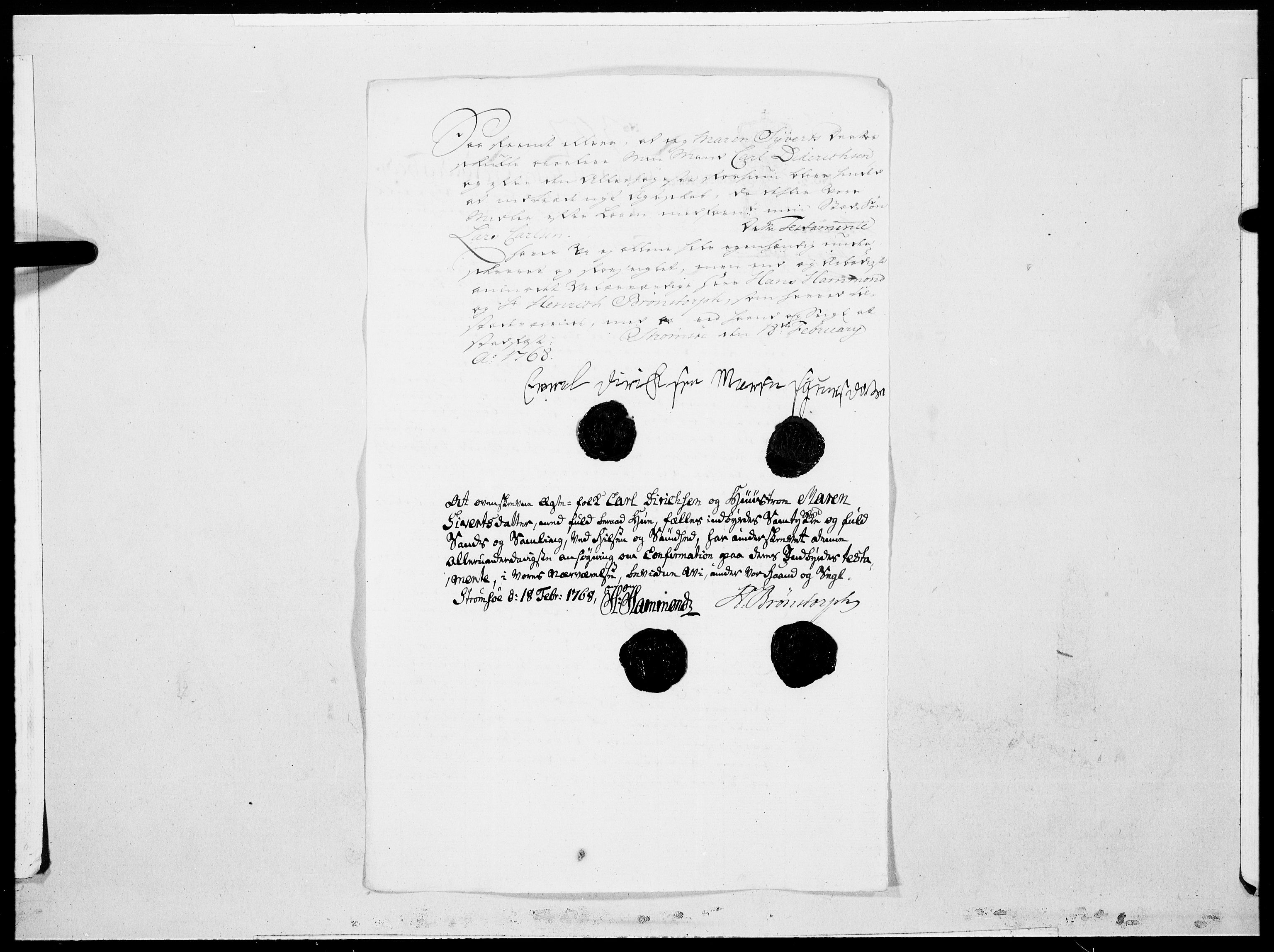 Danske Kanselli 1572-1799, AV/RA-EA-3023/F/Fc/Fcc/Fcca/L0197: Norske innlegg 1572-1799, 1768, s. 219