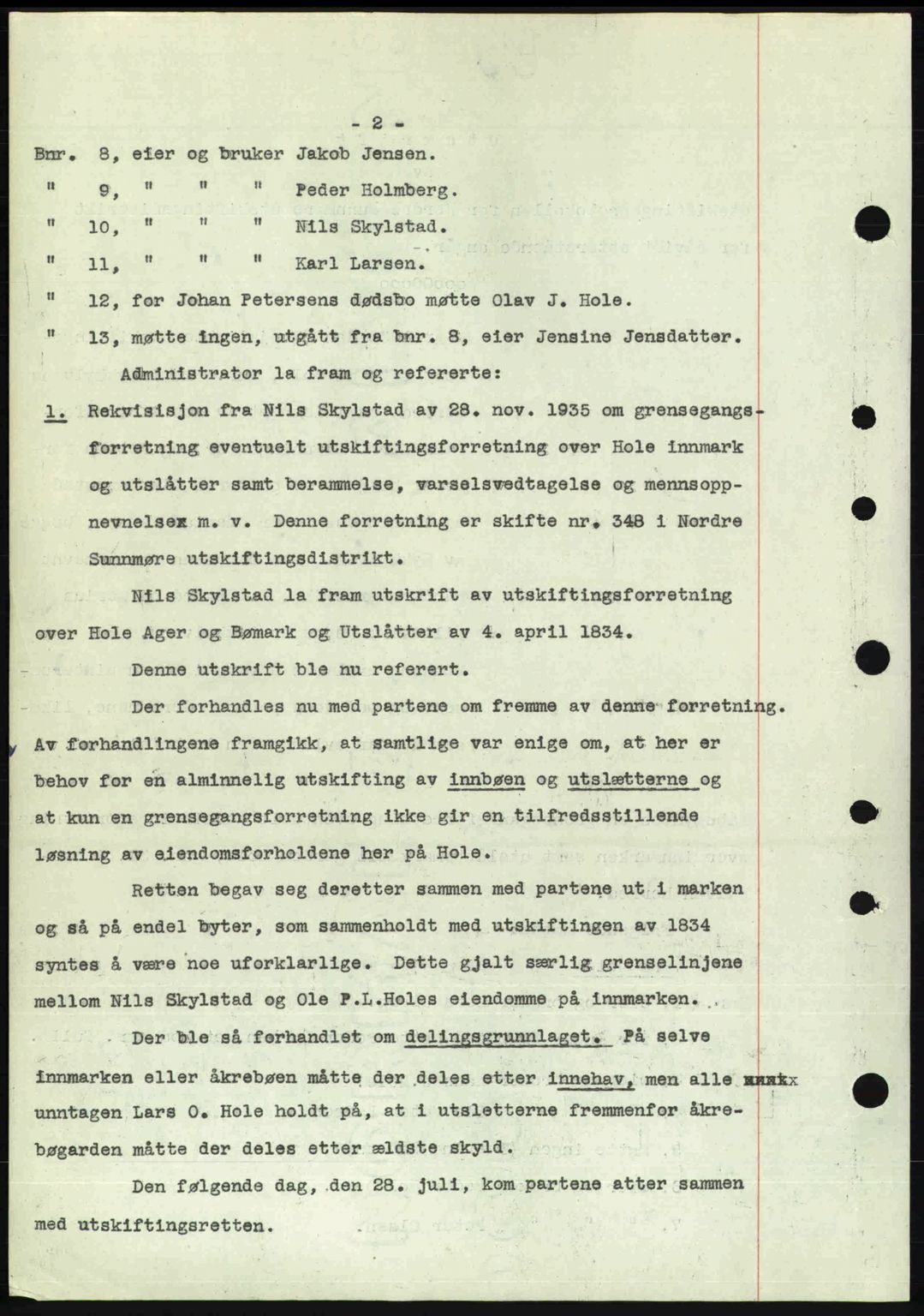 Nordre Sunnmøre sorenskriveri, AV/SAT-A-0006/1/2/2C/2Ca: Pantebok nr. A29, 1948-1949, Dagboknr: 111/1949