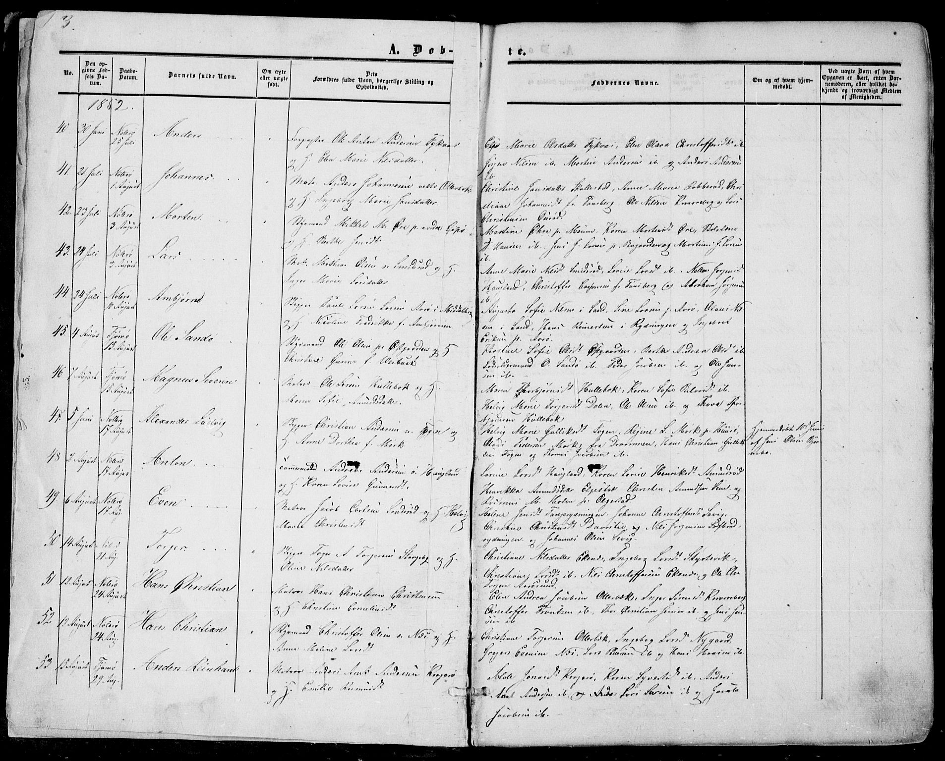 Nøtterøy kirkebøker, AV/SAKO-A-354/F/Fa/L0006: Ministerialbok nr. I 6, 1852-1864, s. 3