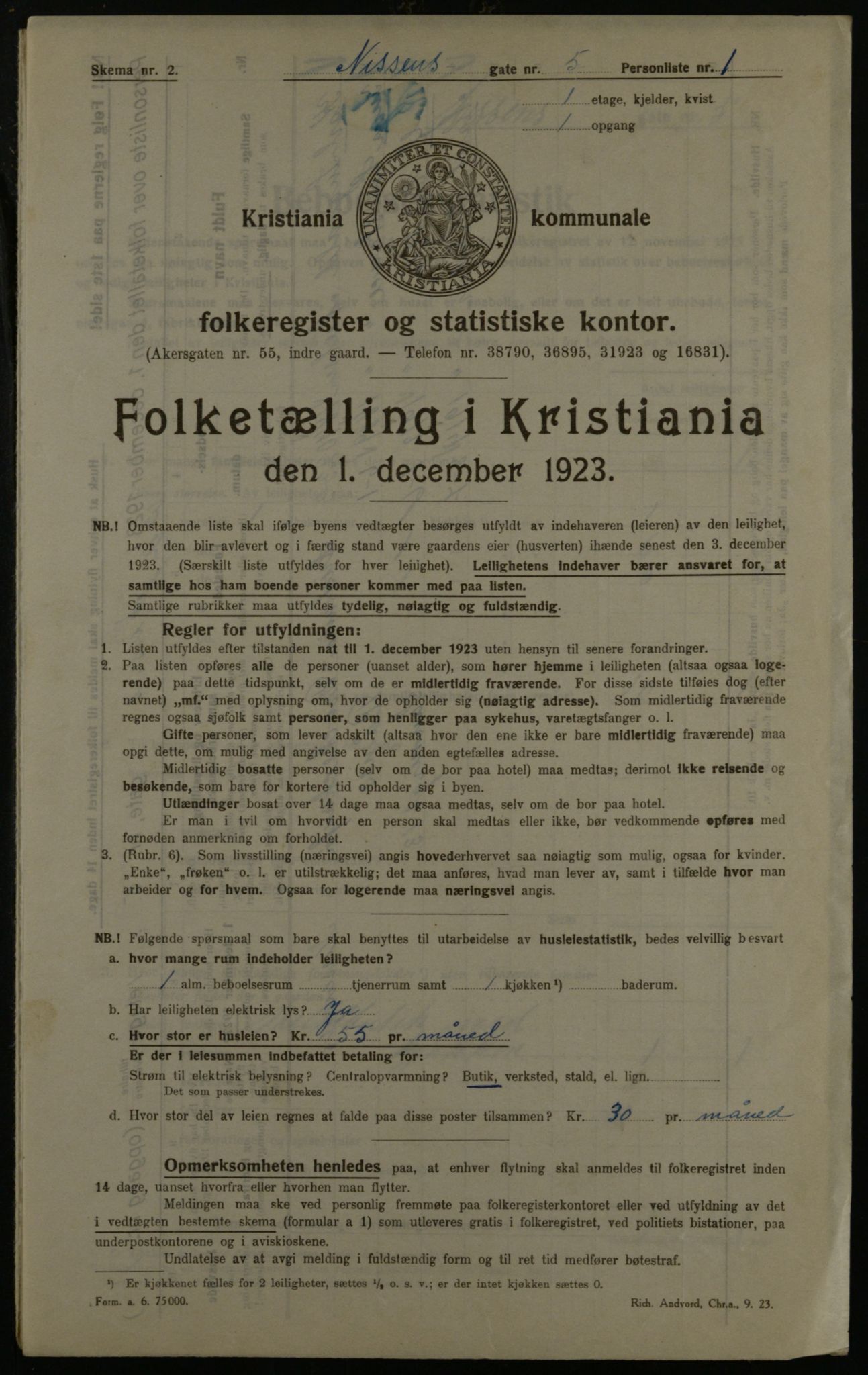 OBA, Kommunal folketelling 1.12.1923 for Kristiania, 1923, s. 78362