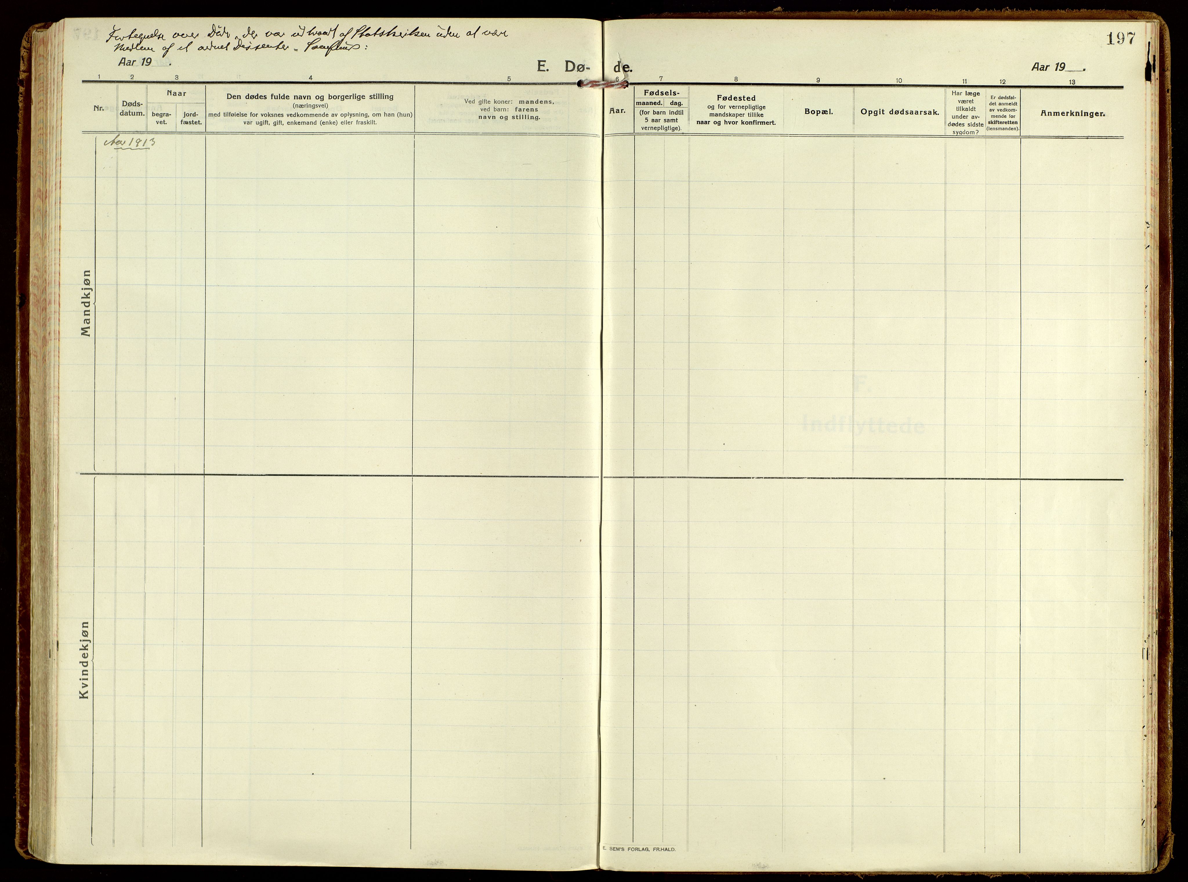 Brandbu prestekontor, SAH/PREST-114/H/Ha/Haa/L0004: Ministerialbok nr. 4, 1913-1923, s. 197