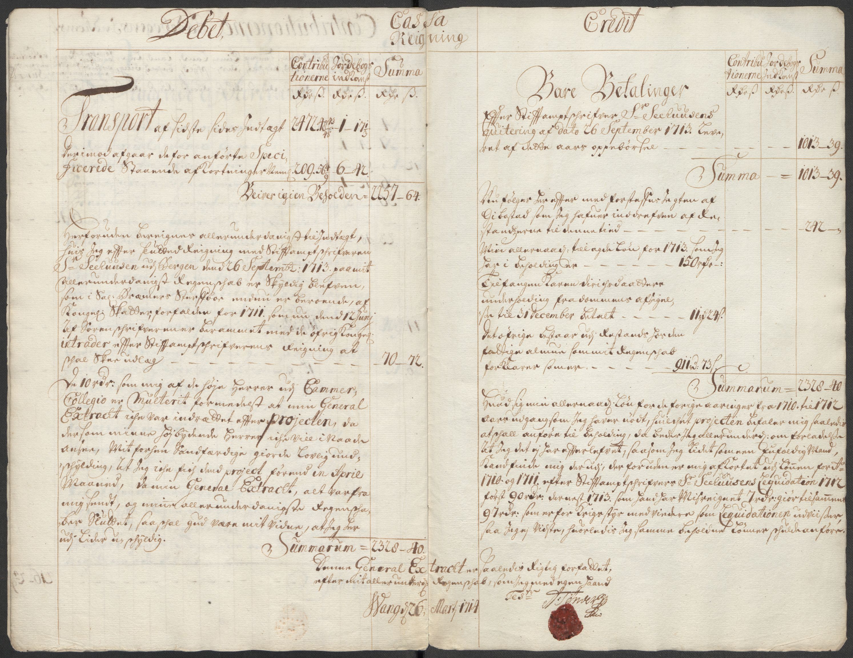 Rentekammeret inntil 1814, Reviderte regnskaper, Fogderegnskap, AV/RA-EA-4092/R68/L4759: Fogderegnskap Senja og Troms, 1713, s. 20