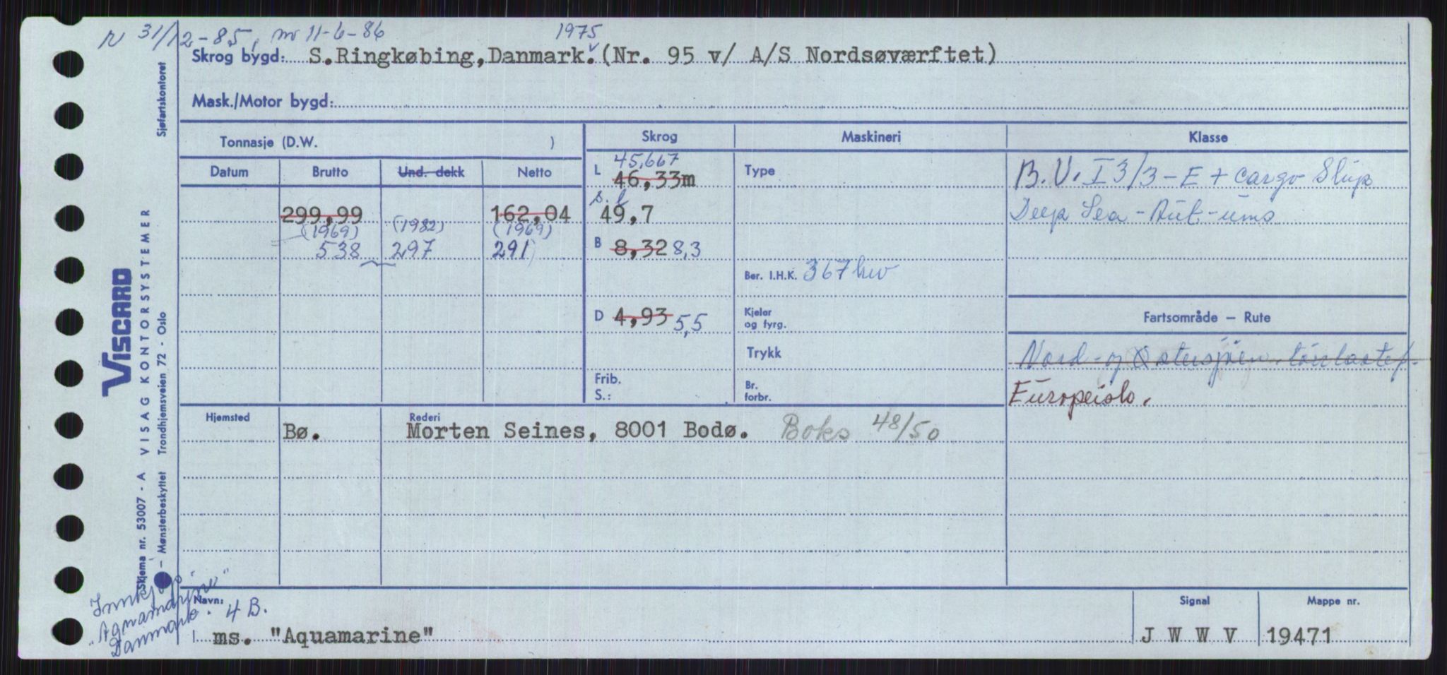 Sjøfartsdirektoratet med forløpere, Skipsmålingen, RA/S-1627/H/Ha/L0001/0001: Fartøy, A-Eig / Fartøy A-Bjøn, s. 337