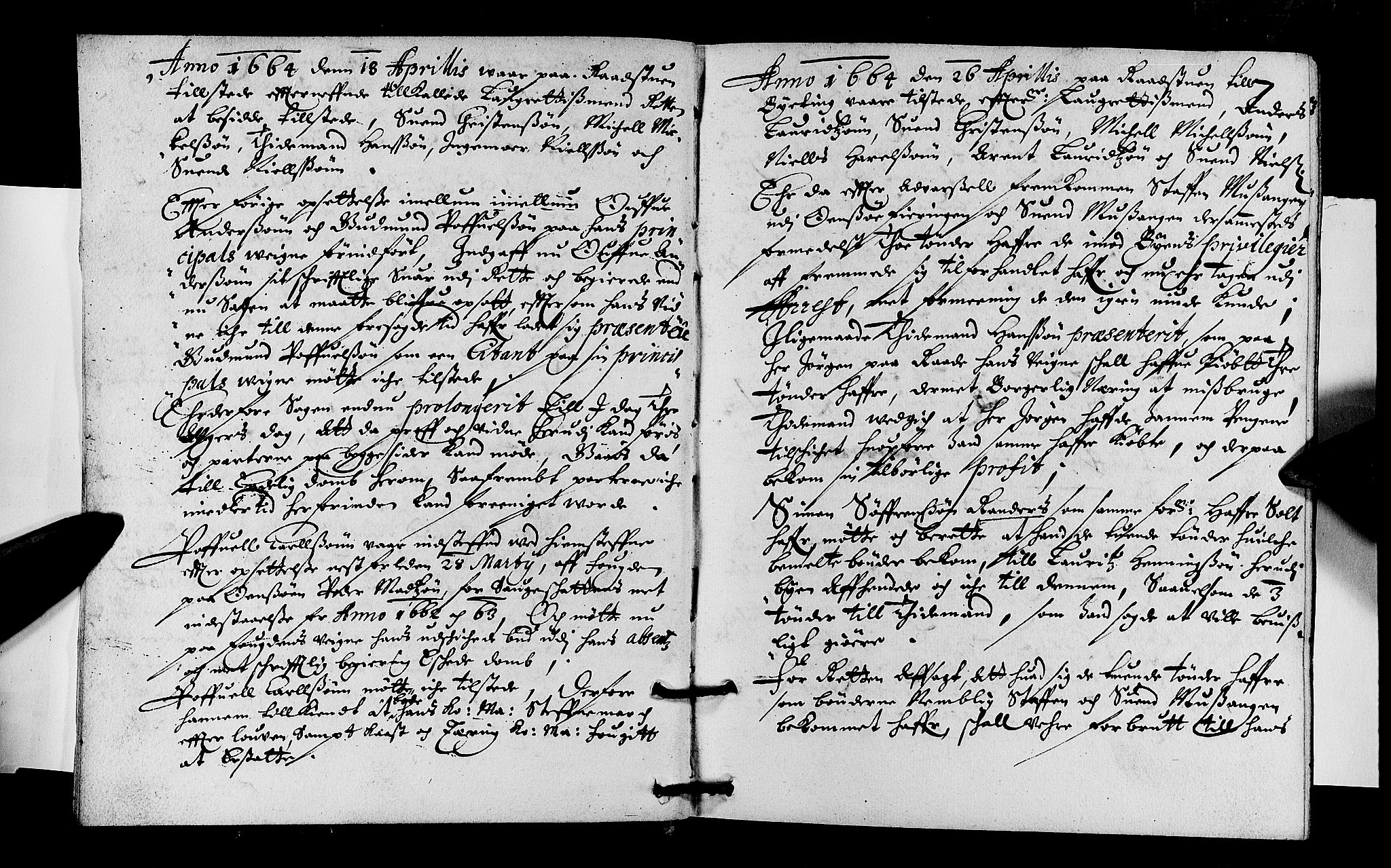 Fredrikstad byfogd, AV/SAO-A-10473a/F/Fb/L0001: Tingbok, 1664-1665, s. 6b-7a