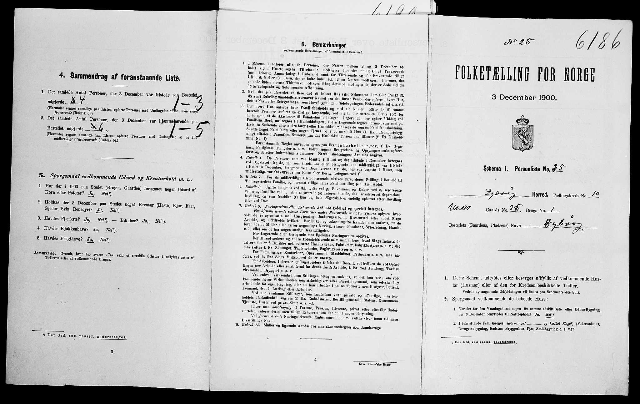 SAK, Folketelling 1900 for 0915 Dypvåg herred, 1900, s. 1108