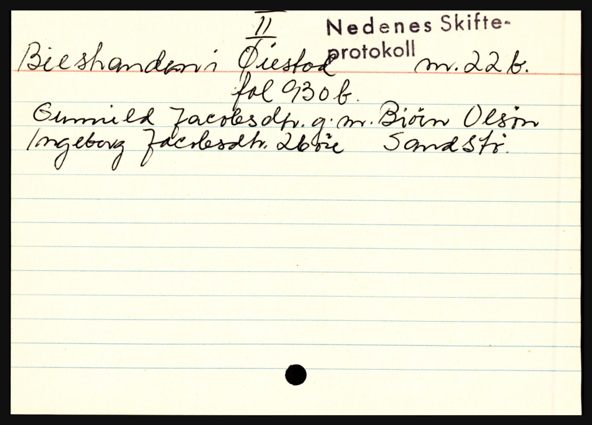 Nedenes sorenskriveri før 1824, AV/SAK-1221-0007/H, s. 2397