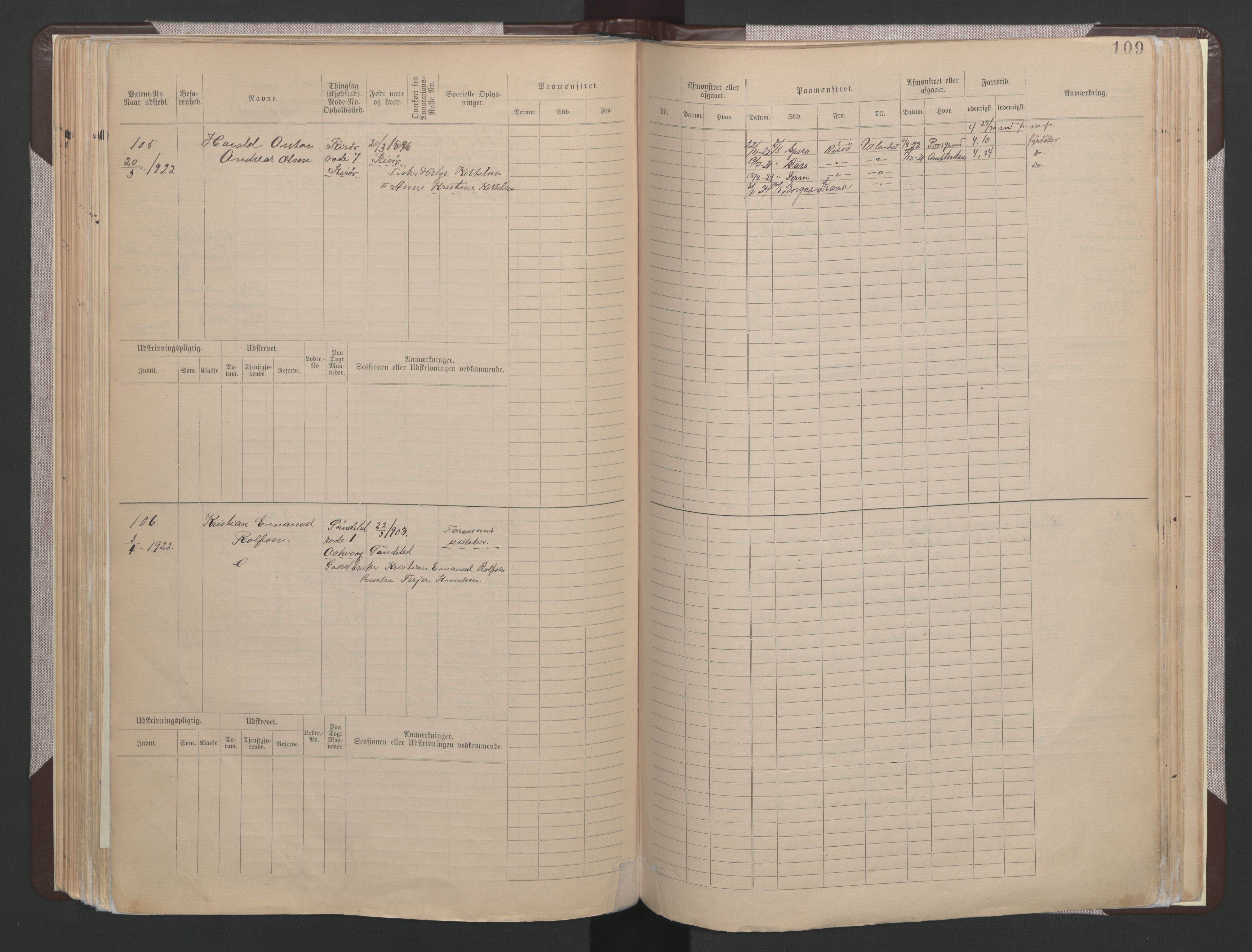 Risør mønstringskrets, SAK/2031-0010/F/Fb/L0015: Hovedrulle B nr 1-193, T-14, 1891-1937, s. 67