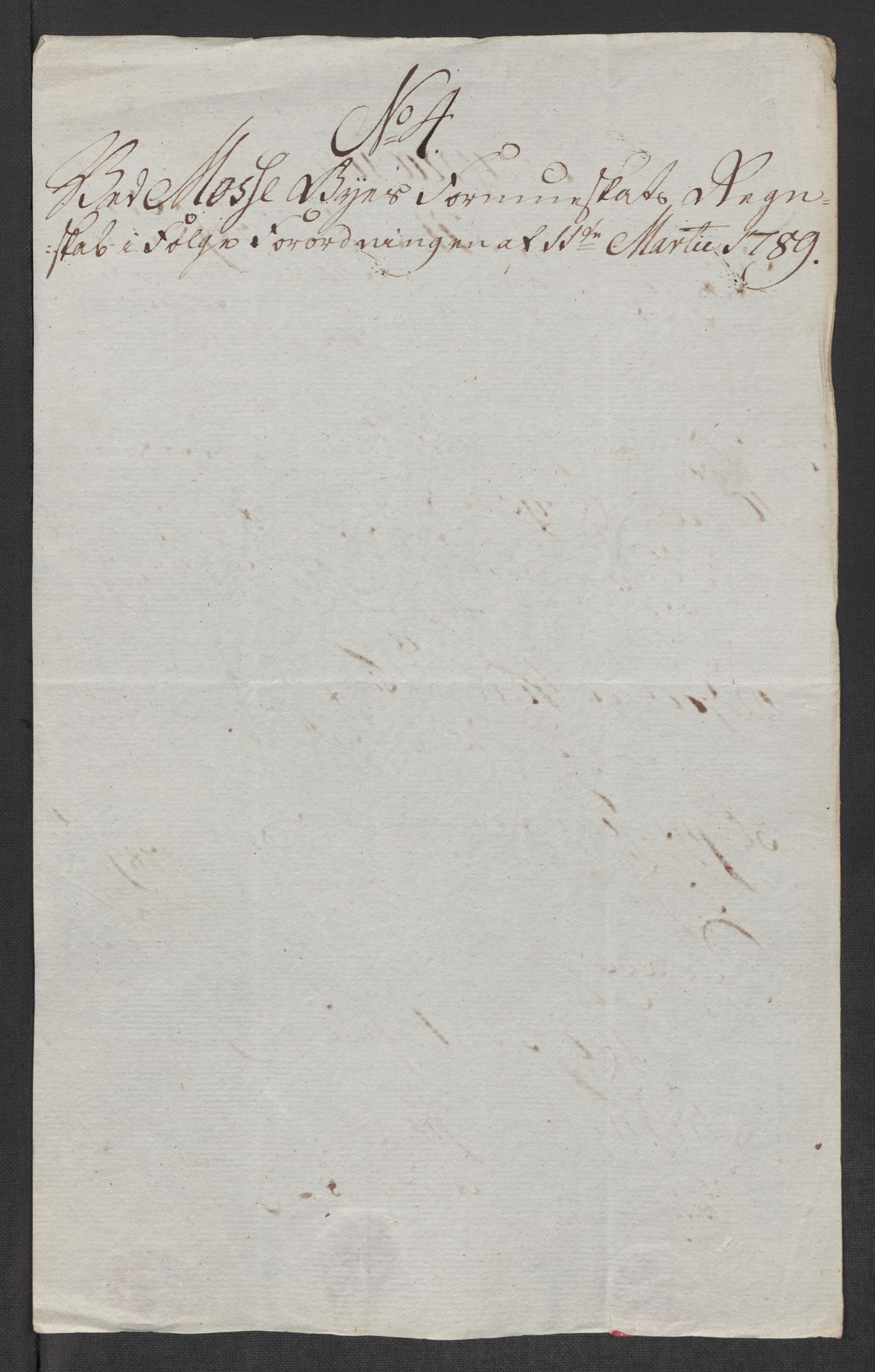 Rentekammeret inntil 1814, Reviderte regnskaper, Mindre regnskaper, AV/RA-EA-4068/Rf/Rfe/L0024: Modum Blåfarvevverk, Molde, Moss, 1789, s. 341