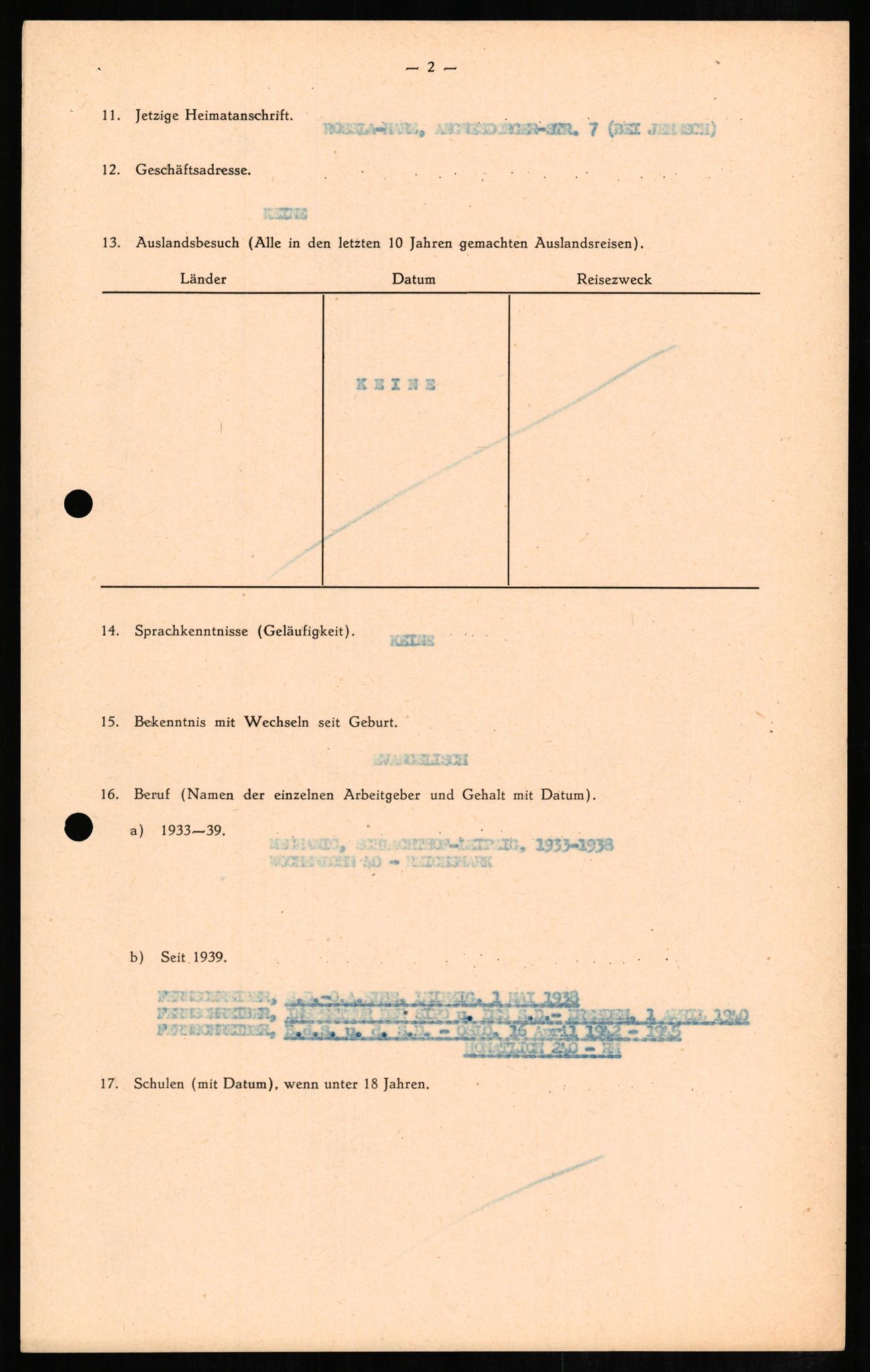 Forsvaret, Forsvarets overkommando II, AV/RA-RAFA-3915/D/Db/L0009: CI Questionaires. Tyske okkupasjonsstyrker i Norge. Tyskere., 1945-1946, s. 374