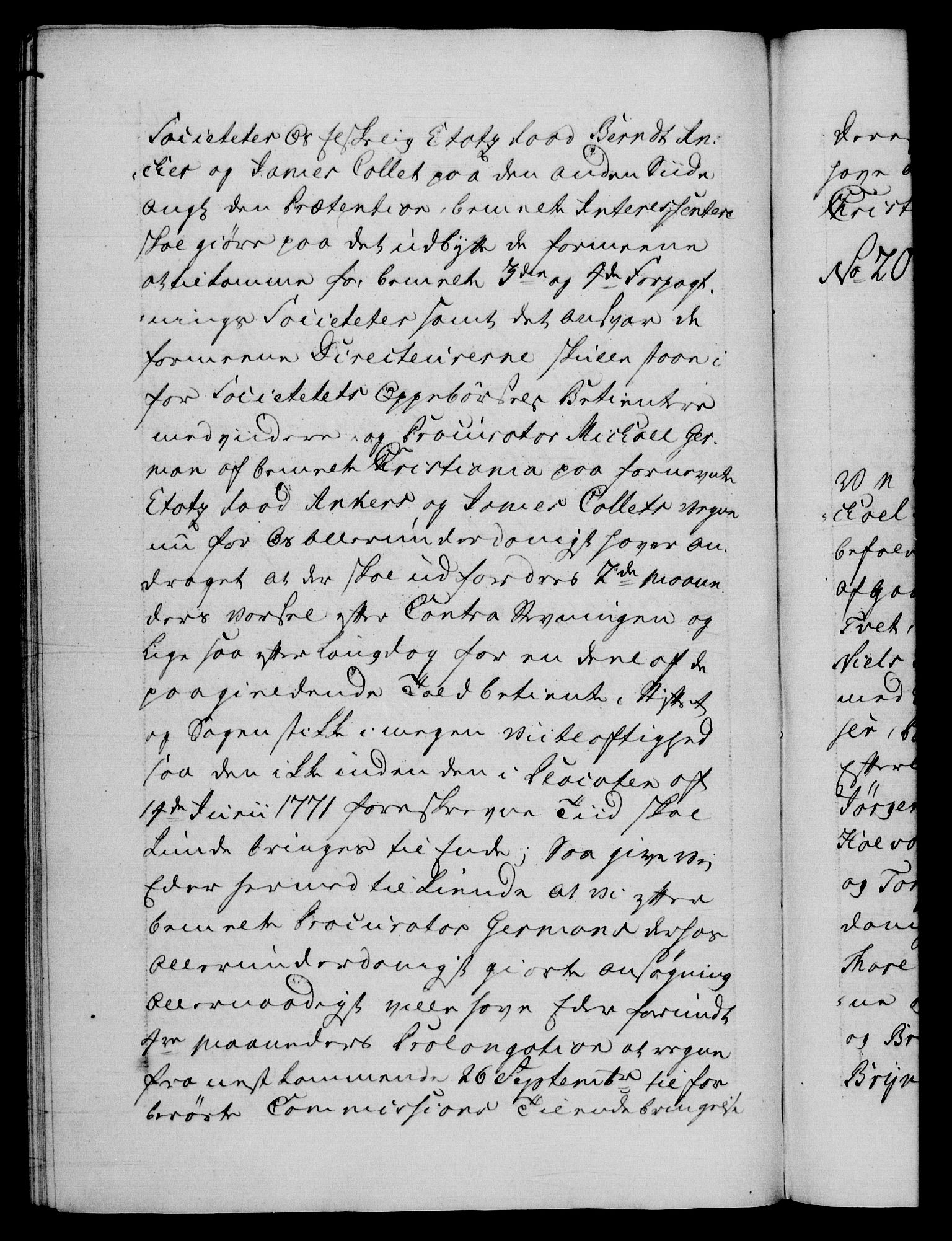 Danske Kanselli 1572-1799, AV/RA-EA-3023/F/Fc/Fca/Fcab/L0042: Norske tegnelser, 1777-1781, s. 706b