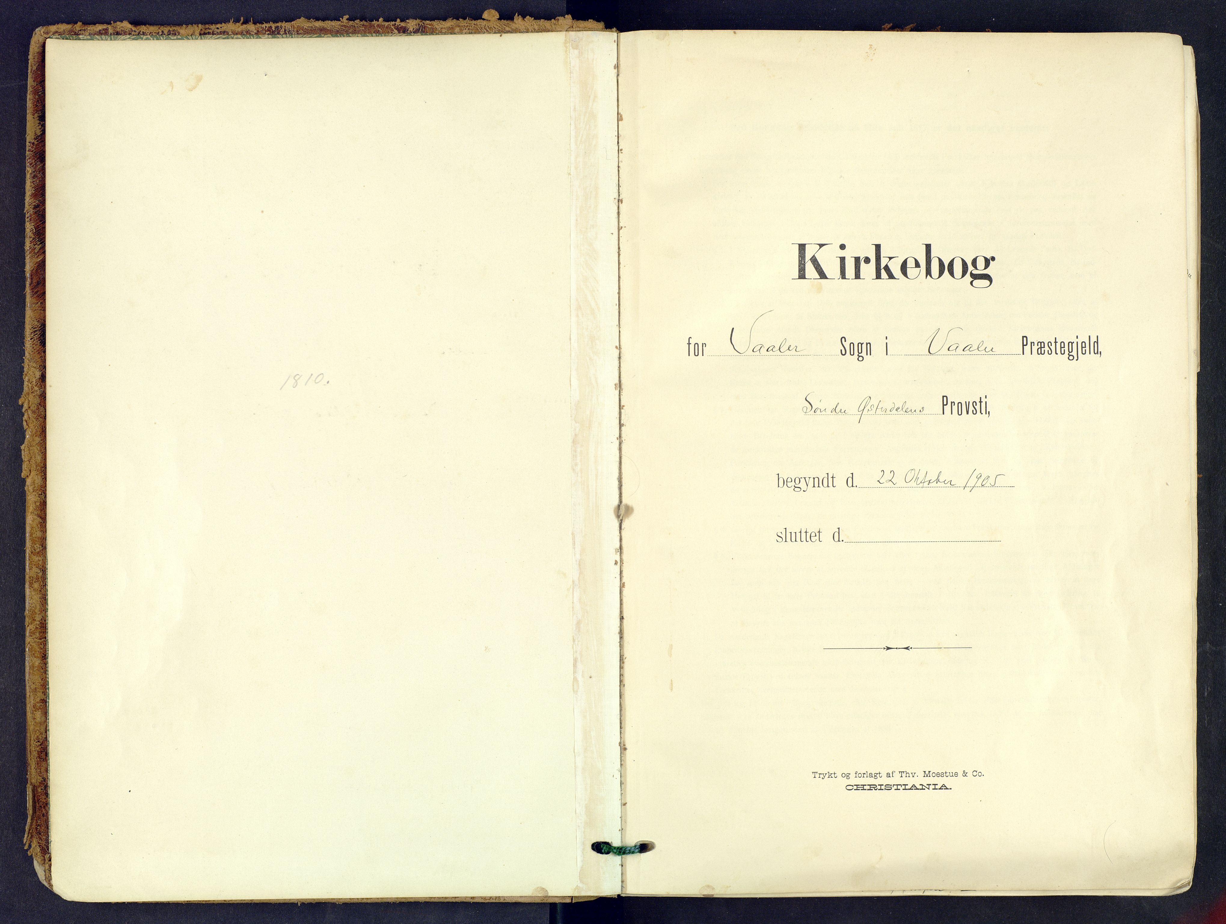 Våler prestekontor, Hedmark, SAH/PREST-040/H/Ha/Haa/L0008: Ministerialbok nr. 8, 1905-1921