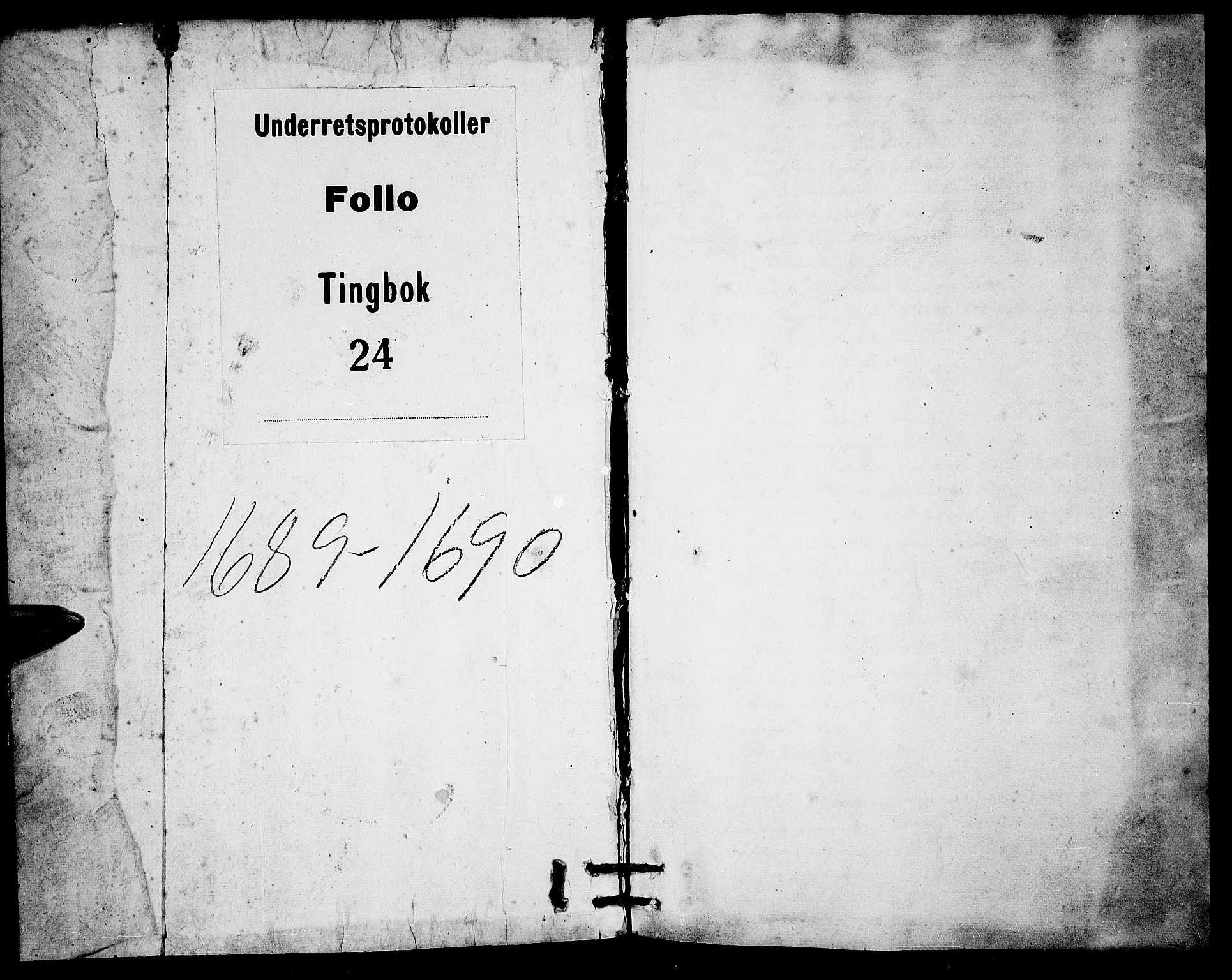 Follo sorenskriveri, SAO/A-10274/F/Fb/Fba/L0024: Tingbok, 1689-1690