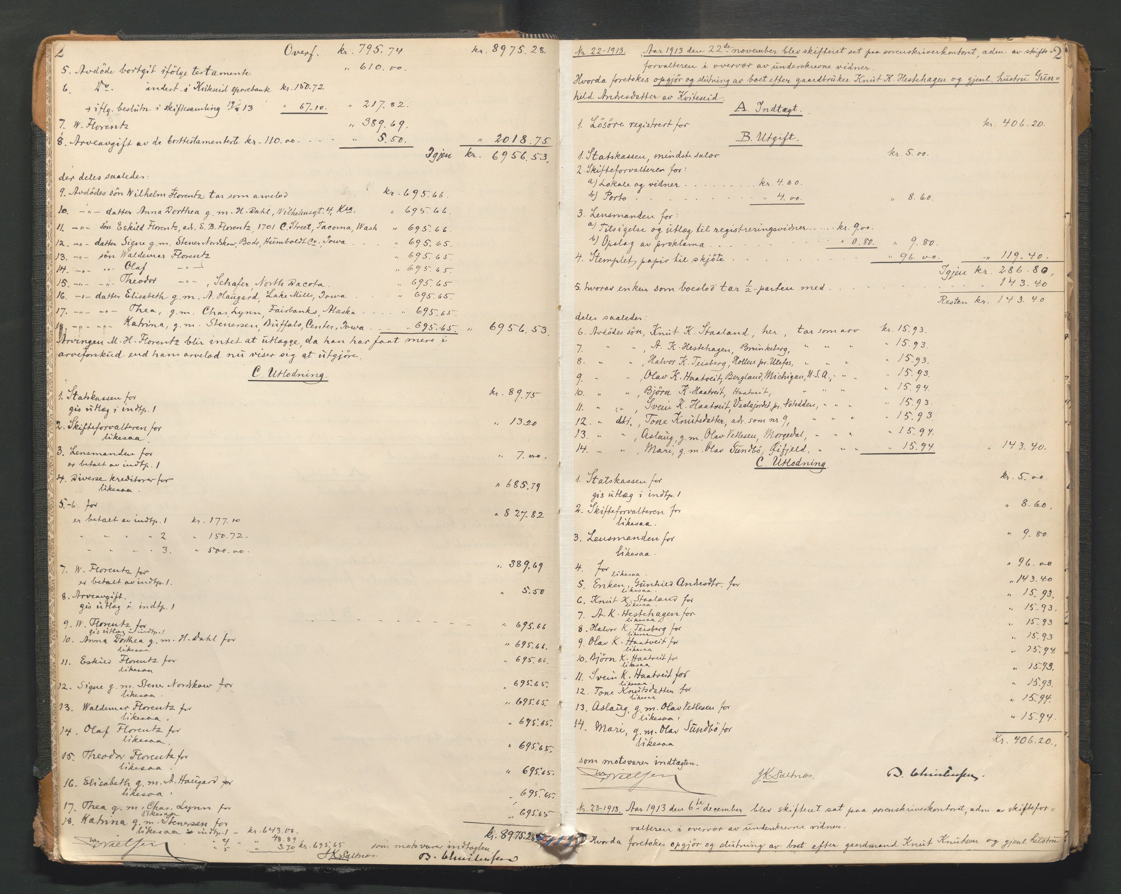 Vest-Telemark sorenskriveri, AV/SAKO-A-134/H/Ha/Hac/L0013: Skifteutlodningsprotokoll, 1913-1922, s. 2