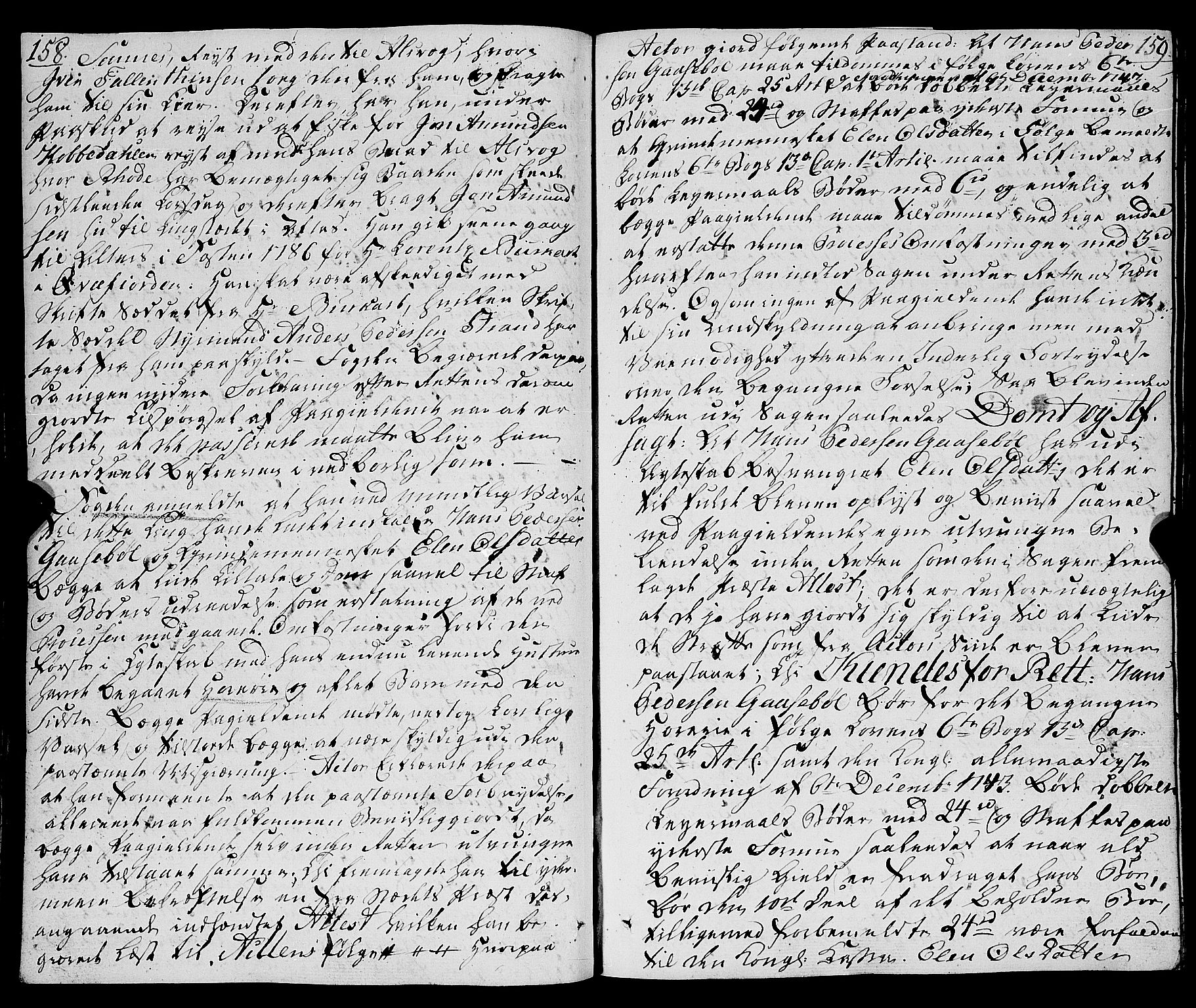 Vesterålen sorenskriveri, SAT/A-4180/1/1/1A/L0010: Tingbok, 1786-1790, s. 158-159