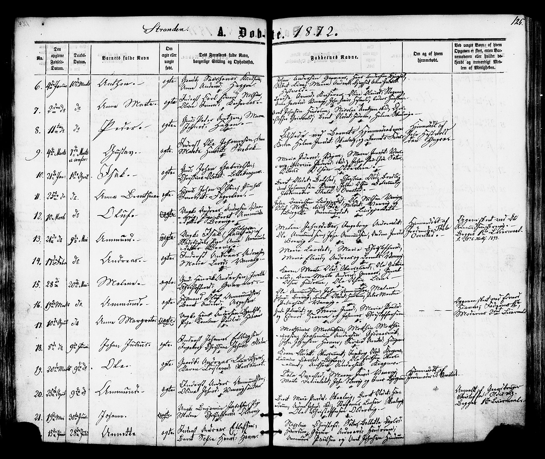 Ministerialprotokoller, klokkerbøker og fødselsregistre - Nord-Trøndelag, AV/SAT-A-1458/701/L0009: Ministerialbok nr. 701A09 /2, 1864-1882, s. 125