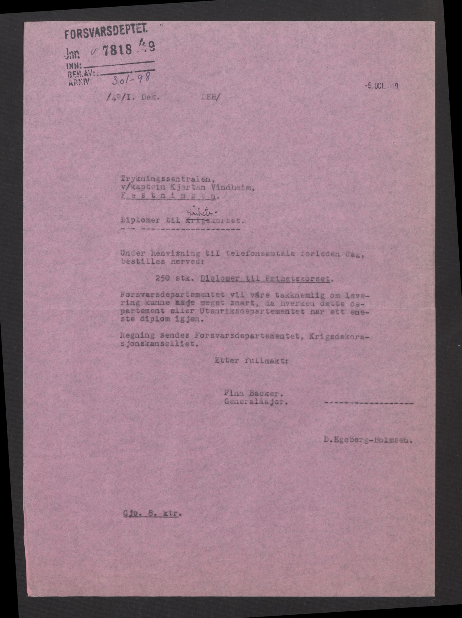 Forsvarsdepartementet, arkivet 1940-1945, AV/RA-RAFA-2062, 1940-1945, s. 375