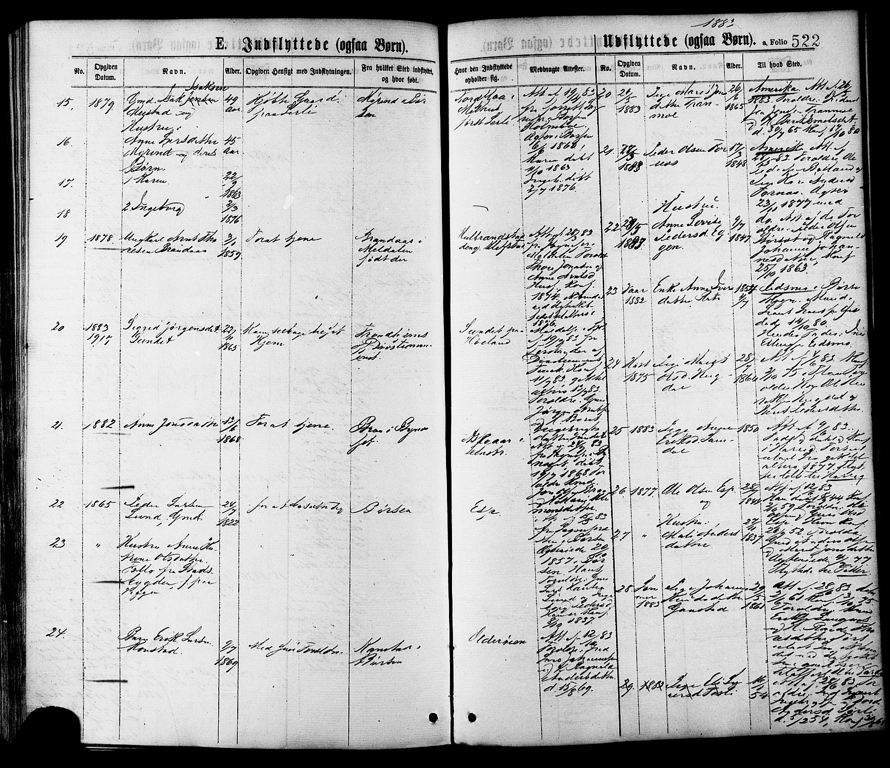 Ministerialprotokoller, klokkerbøker og fødselsregistre - Sør-Trøndelag, AV/SAT-A-1456/691/L1079: Ministerialbok nr. 691A11, 1873-1886, s. 522