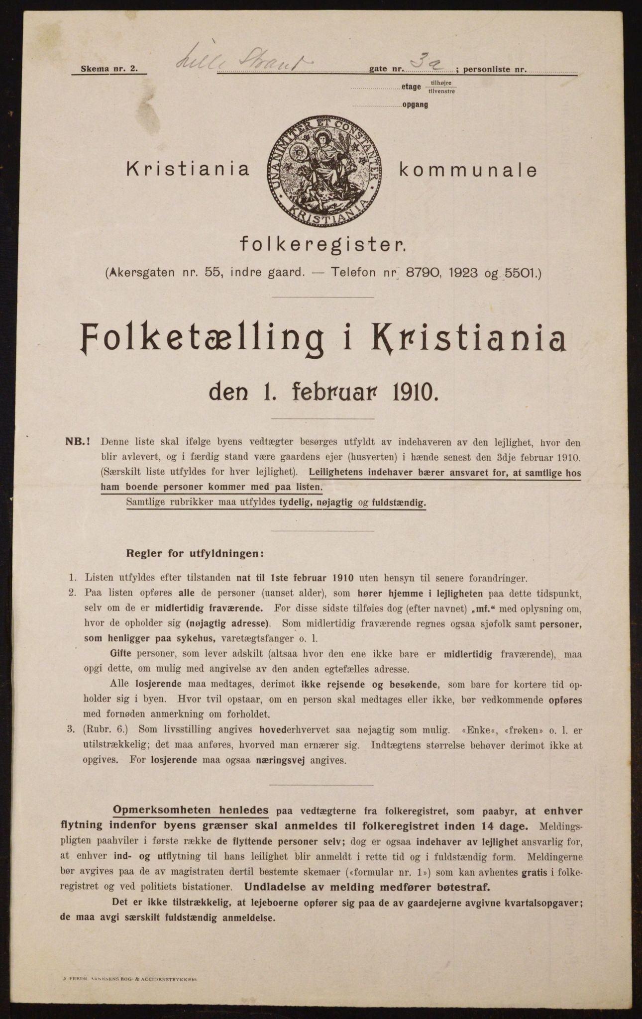 OBA, Kommunal folketelling 1.2.1910 for Kristiania, 1910, s. 55609