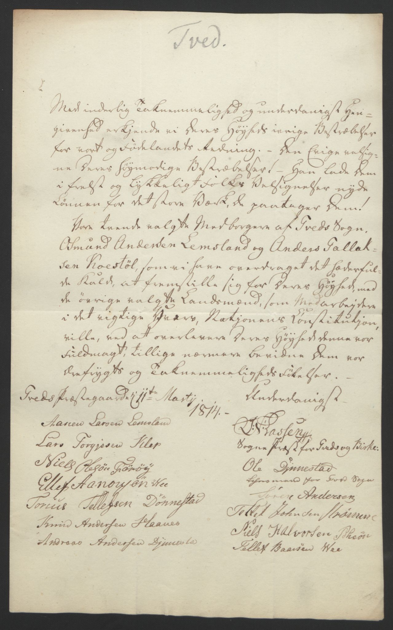 Statsrådssekretariatet, AV/RA-S-1001/D/Db/L0008: Fullmakter for Eidsvollsrepresentantene i 1814. , 1814, s. 136