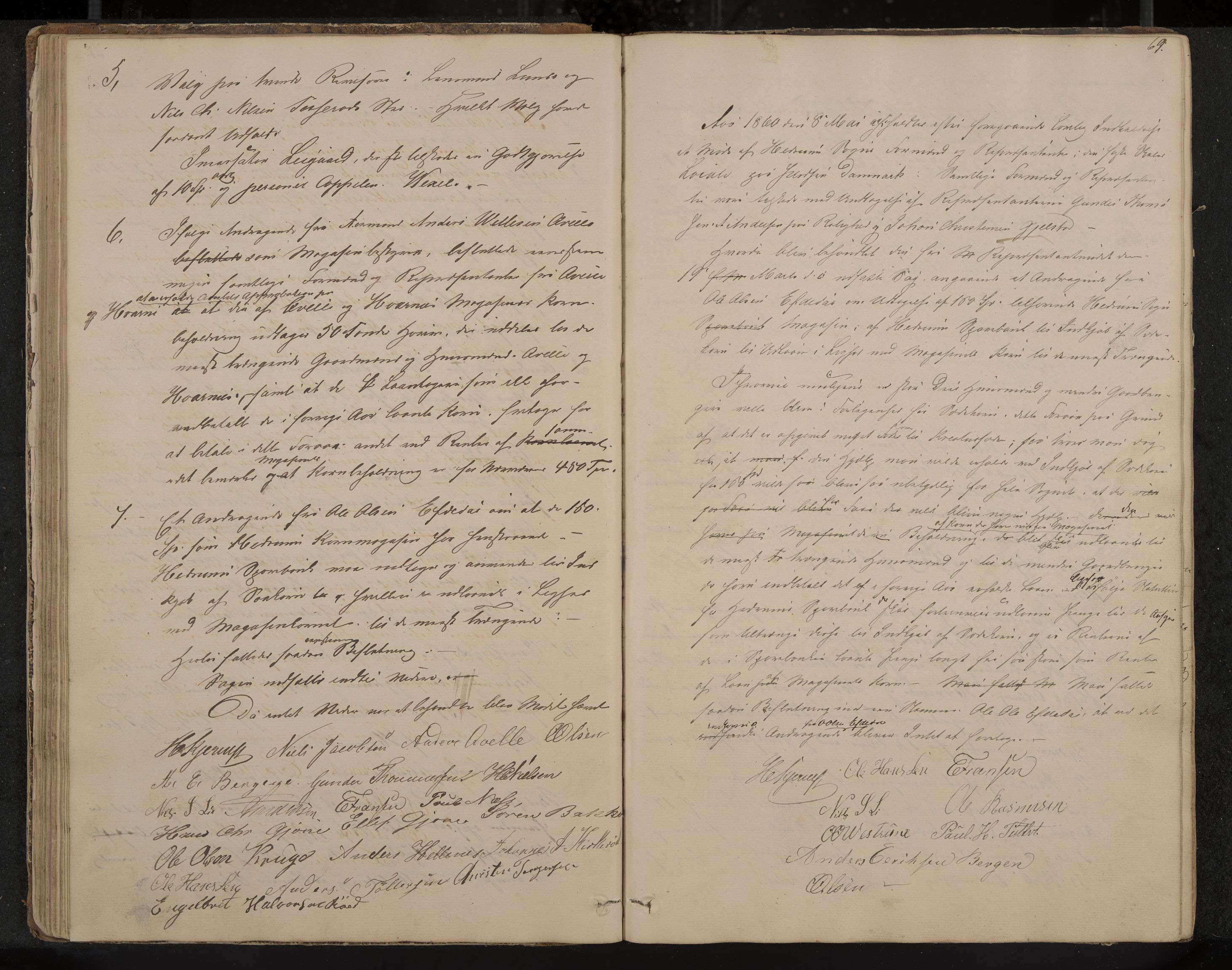 Hedrum formannskap og sentraladministrasjon, IKAK/0727021/A/Aa/L0002: Møtebok, 1853-1867, s. 69