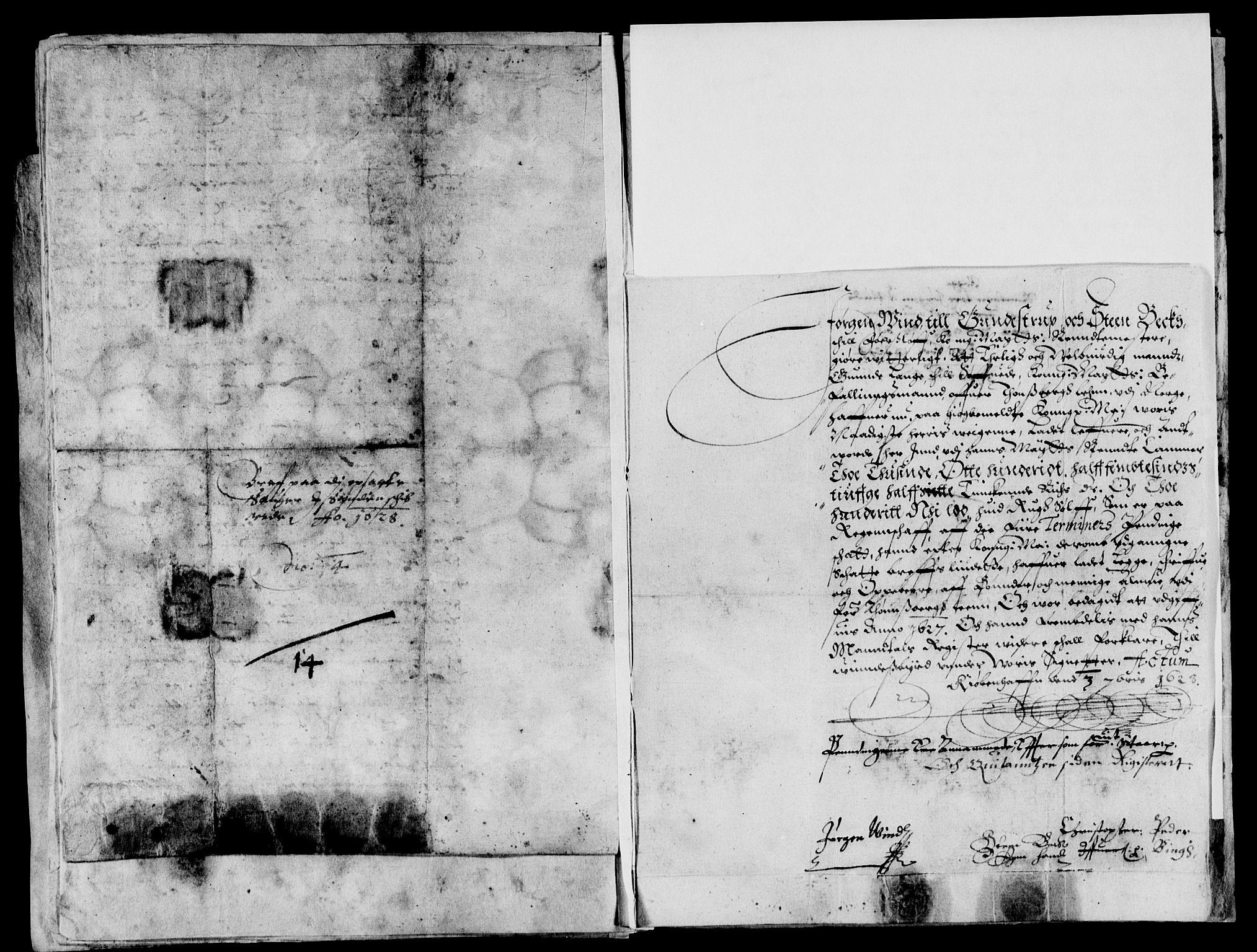 Rentekammeret inntil 1814, Reviderte regnskaper, Lensregnskaper, AV/RA-EA-5023/R/Rb/Rbo/L0009: Tønsberg len, 1627-1629