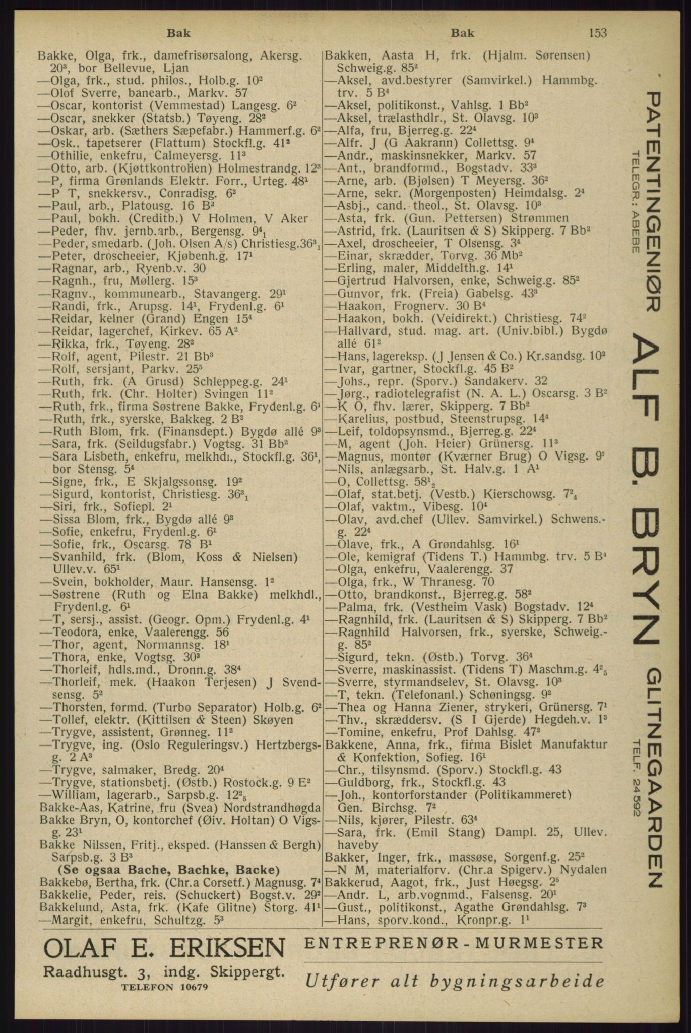 Kristiania/Oslo adressebok, PUBL/-, 1929, s. 153