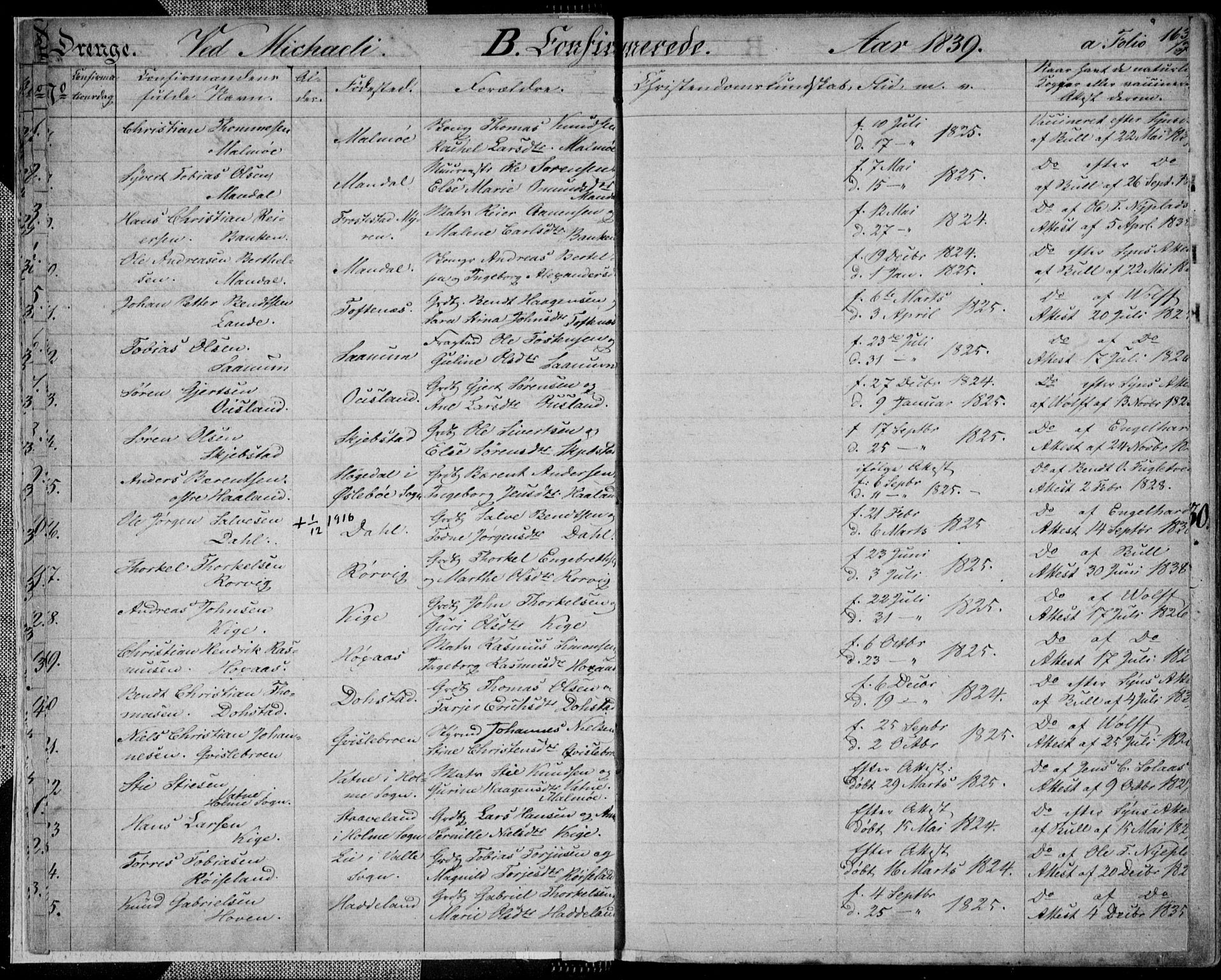 Mandal sokneprestkontor, AV/SAK-1111-0030/F/Fa/Faa/L0011: Ministerialbok nr. A 11, 1830-1839, s. 7
