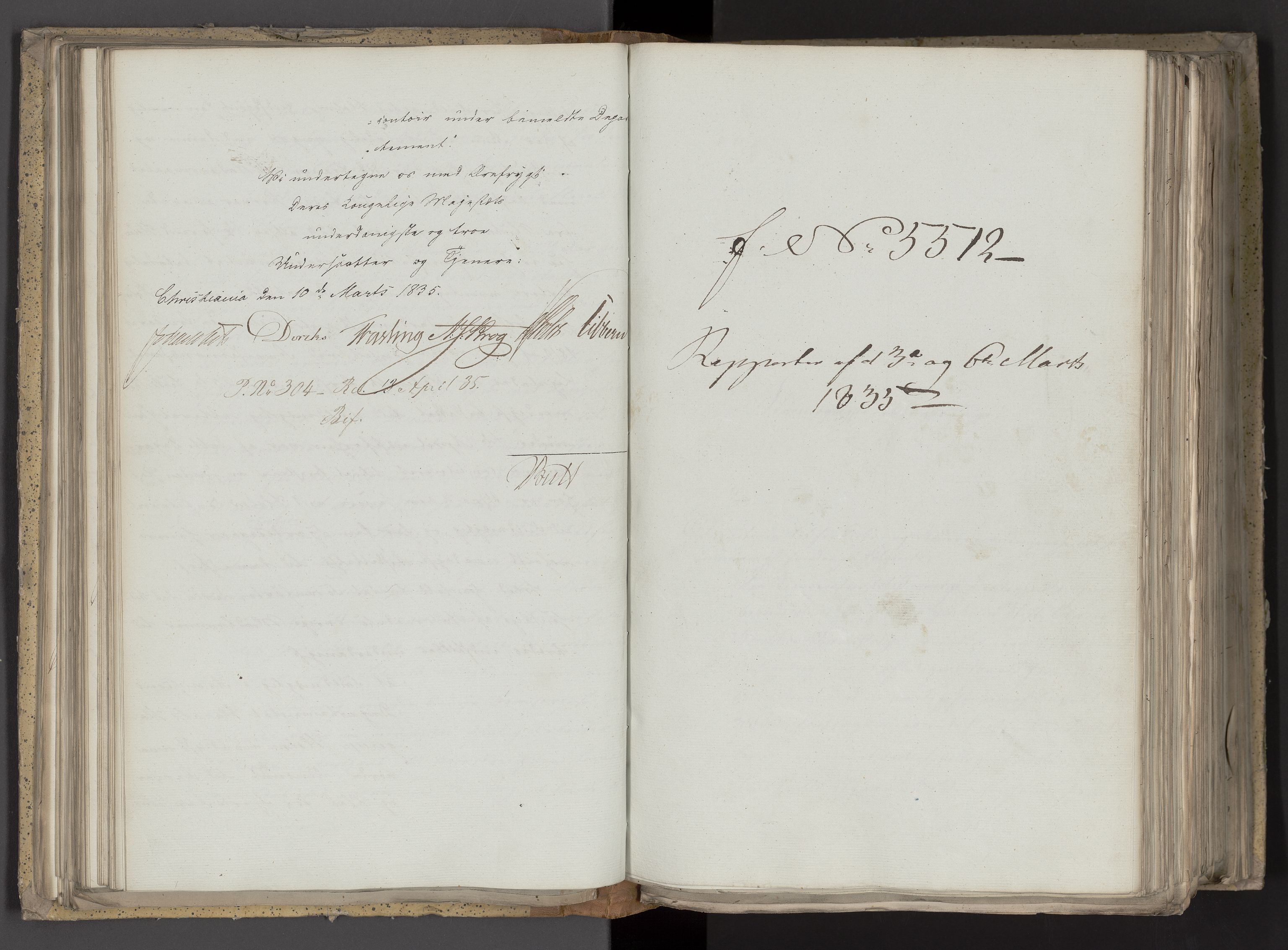 Statsrådsavdelingen i Stockholm, AV/RA-S-1003/D/Da/L0098: Regjeringsinnstillinger nr. 5461-5649, 1835
