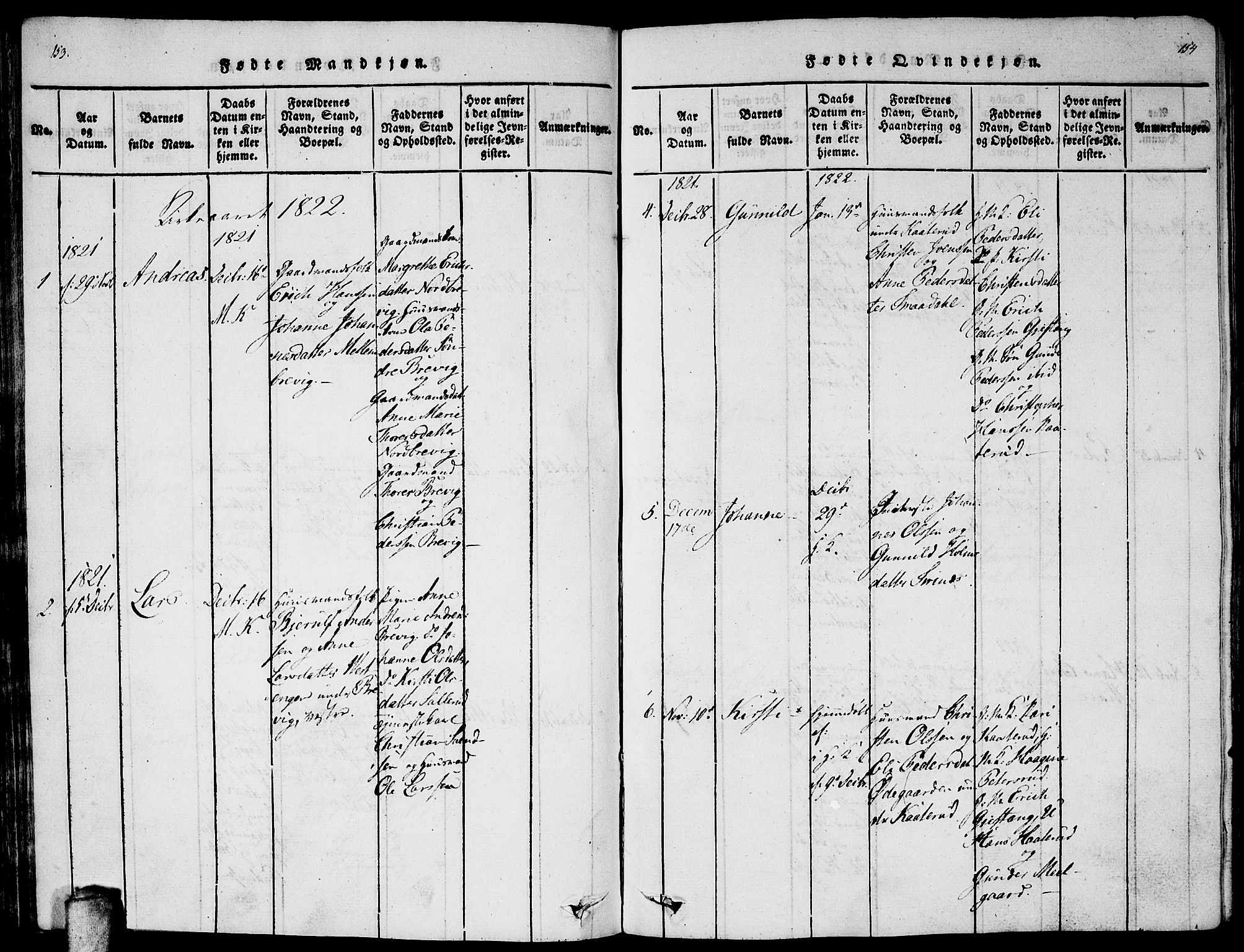 Enebakk prestekontor Kirkebøker, AV/SAO-A-10171c/F/Fa/L0005: Ministerialbok nr. I 5, 1790-1825, s. 153-154