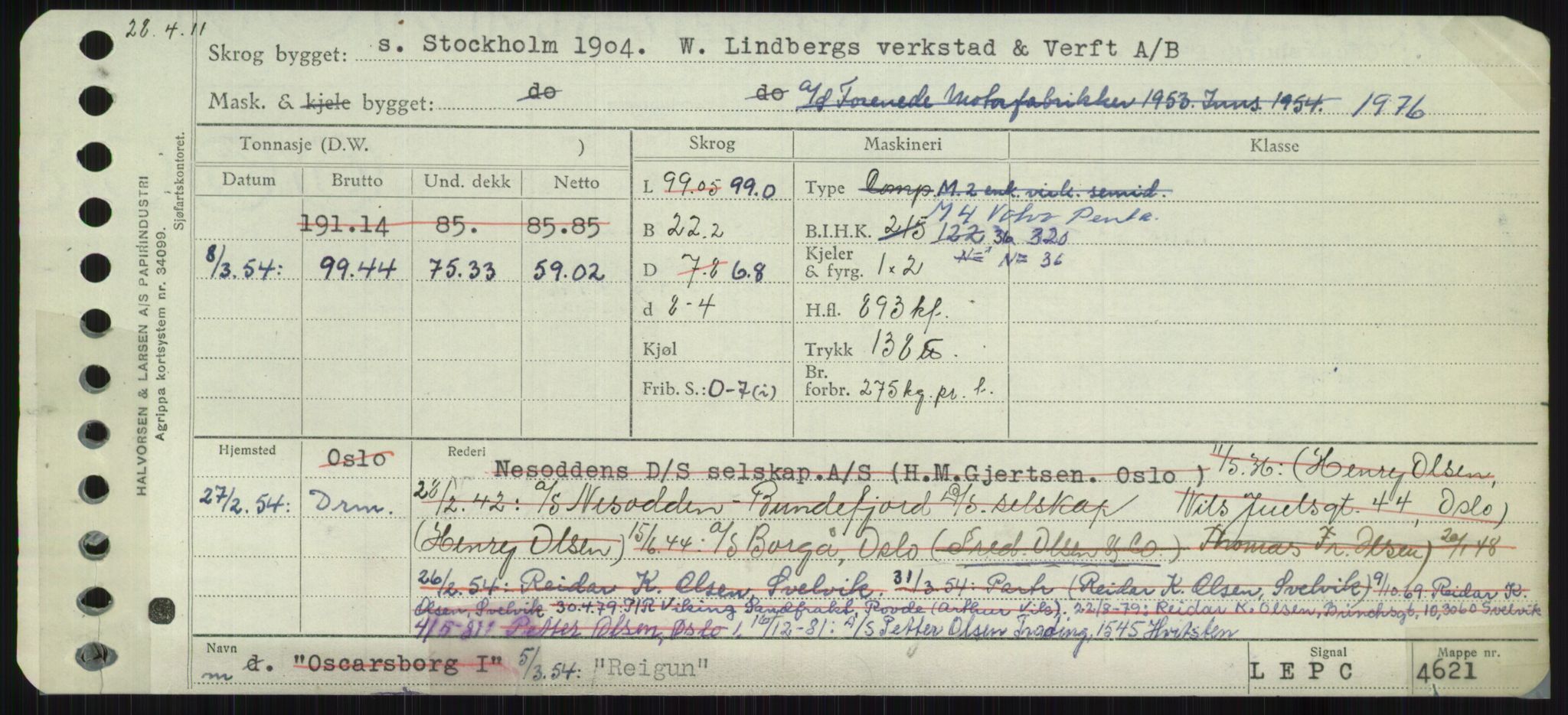 Sjøfartsdirektoratet med forløpere, Skipsmålingen, AV/RA-S-1627/H/Ha/L0004/0002: Fartøy, Mas-R / Fartøy, Odin-R, s. 593