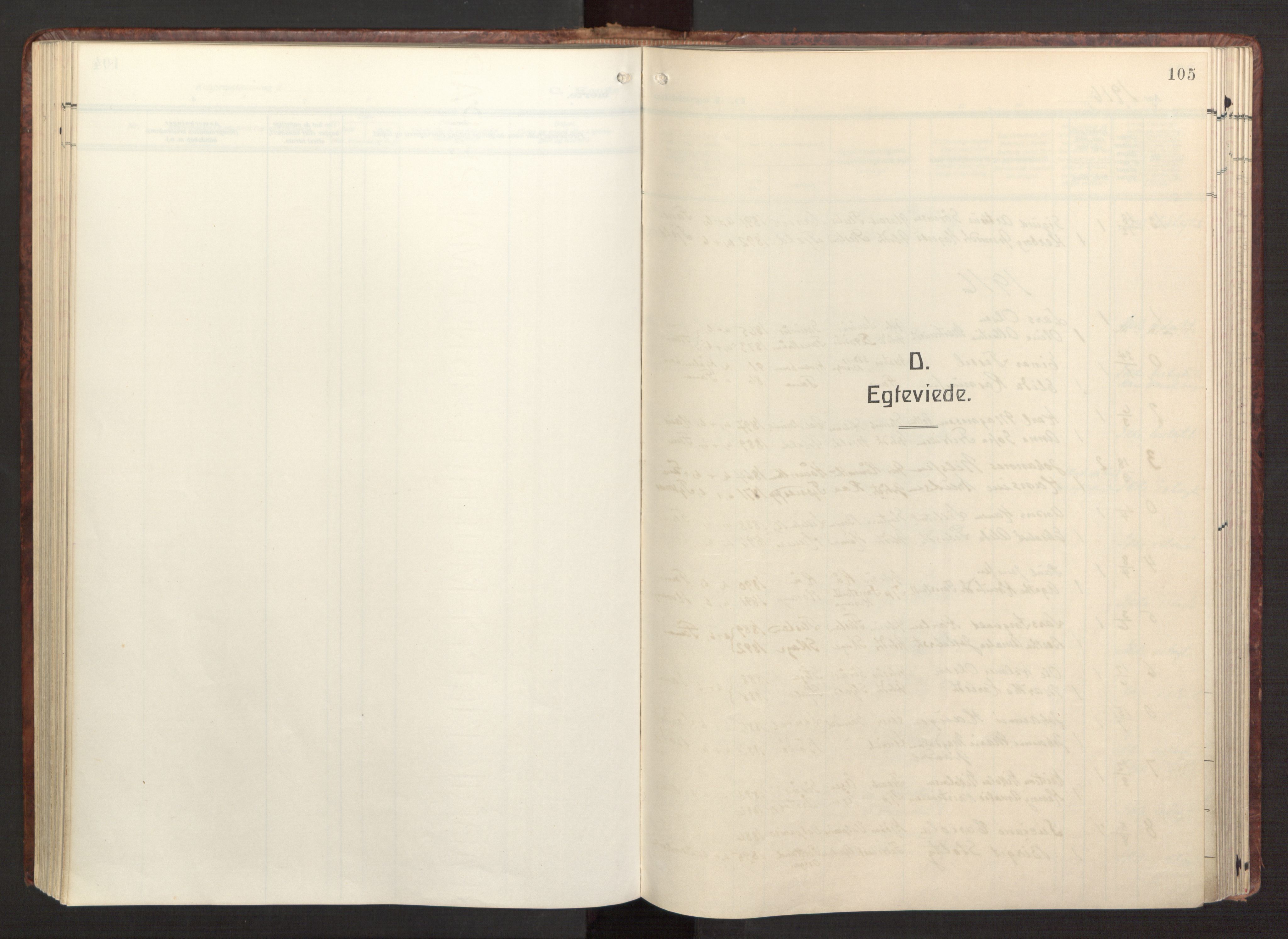 Fana Sokneprestembete, AV/SAB-A-75101/H/Haa/Haab/L0005: Ministerialbok nr. B 5, 1915-1923, s. 105
