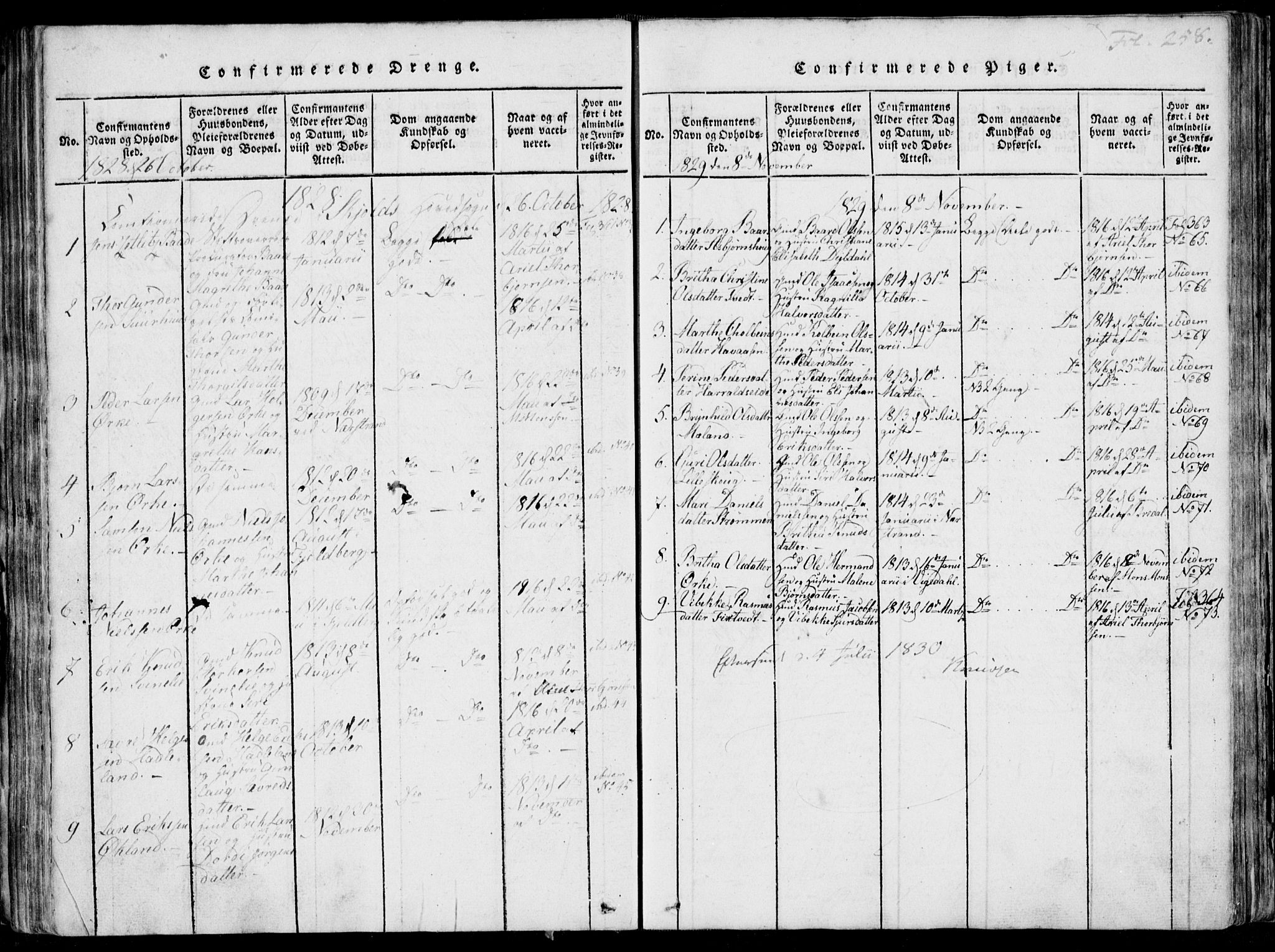 Skjold sokneprestkontor, AV/SAST-A-101847/H/Ha/Haa/L0003: Ministerialbok nr. A 3, 1815-1835, s. 258