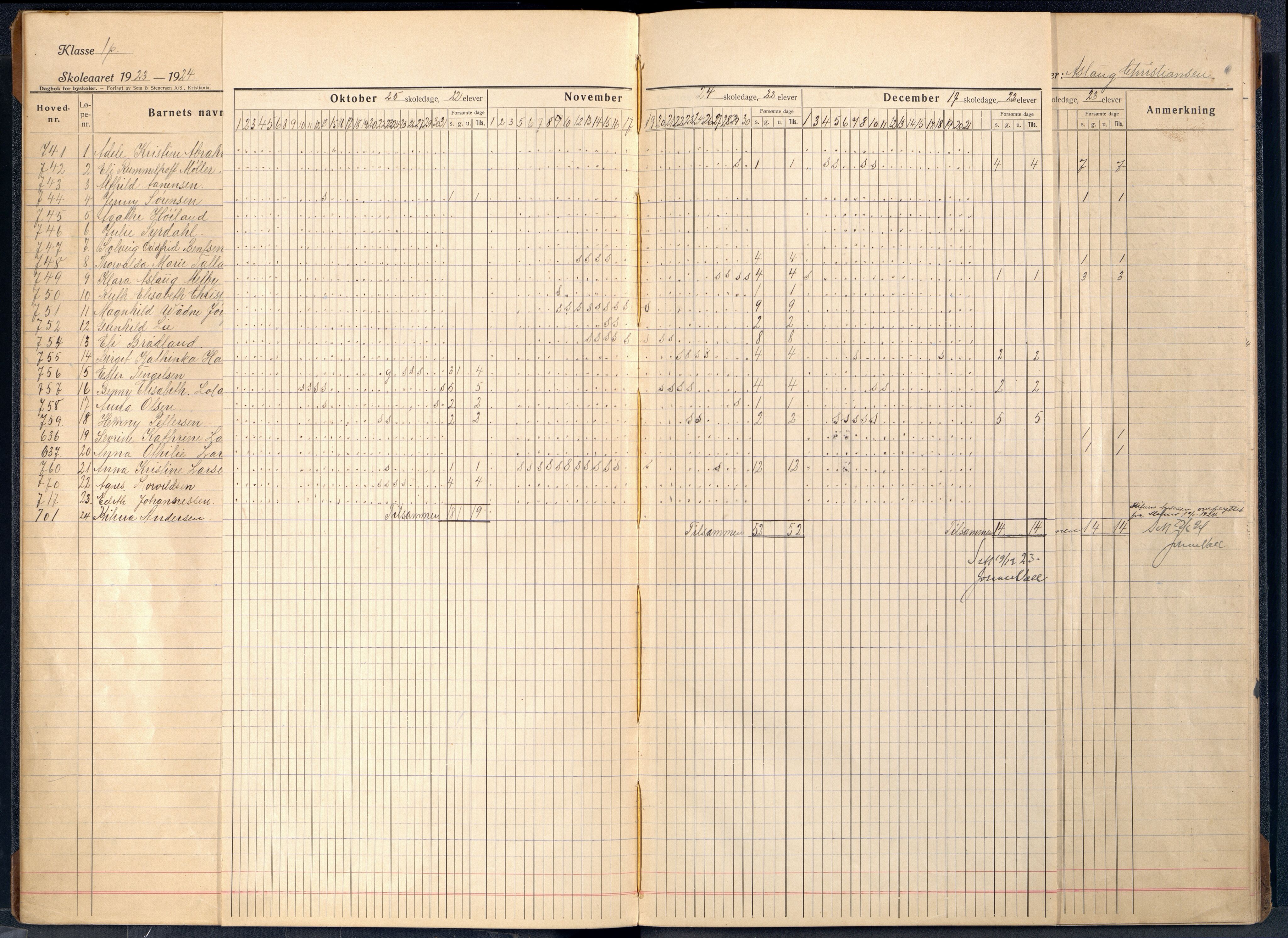 Mandal By - Mandal Allmueskole/Folkeskole/Skole, ARKSOR/1002MG551/I/L0027: Dagbok, 1923-1928