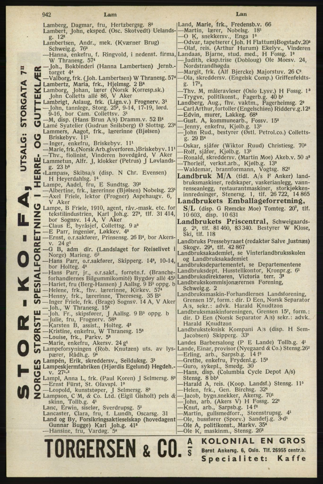 Kristiania/Oslo adressebok, PUBL/-, 1940, s. 960
