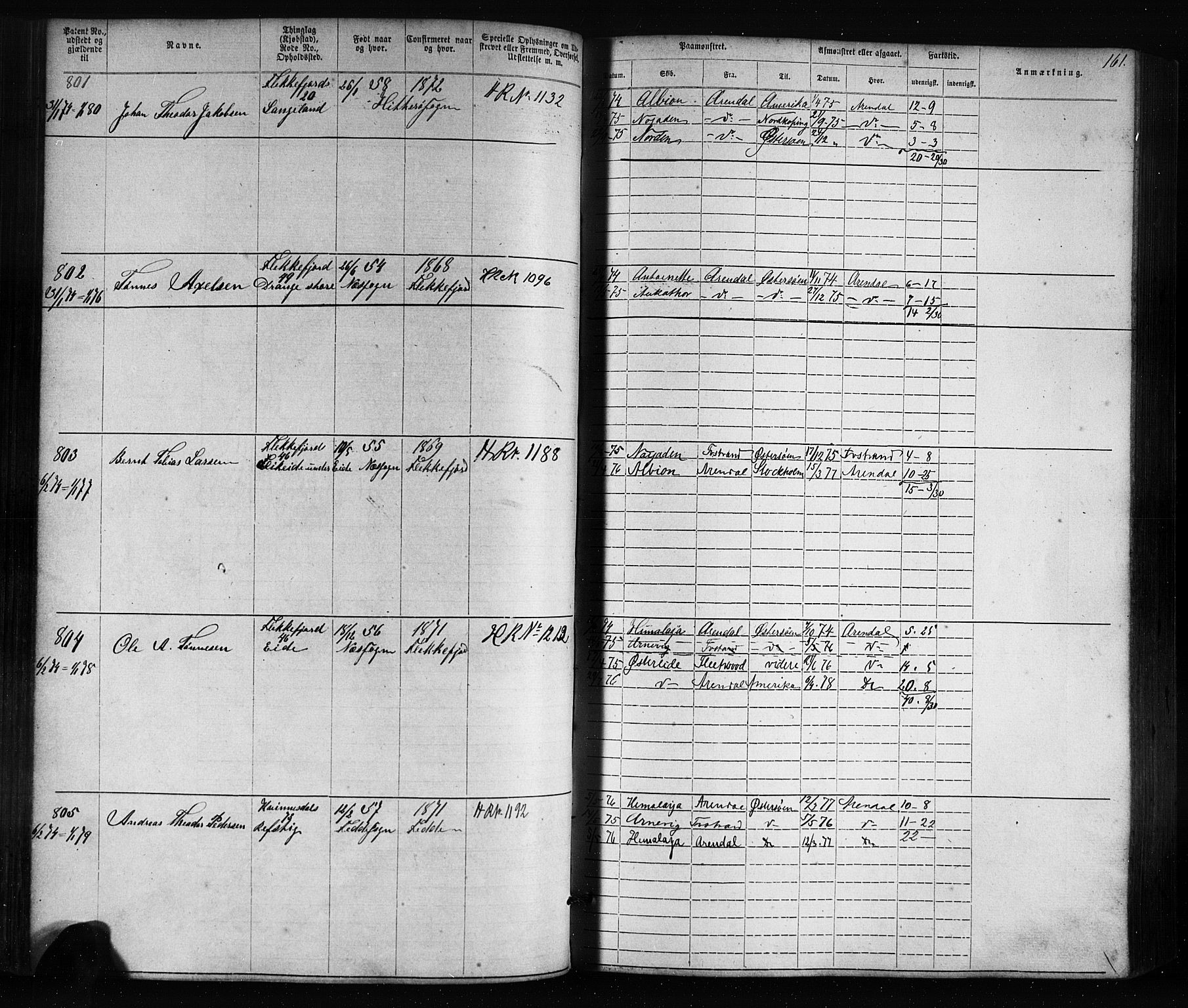 Flekkefjord mønstringskrets, AV/SAK-2031-0018/F/Fa/L0005: Annotasjonsrulle nr 1-1915 med register, Æ-2, 1868-1896, s. 182